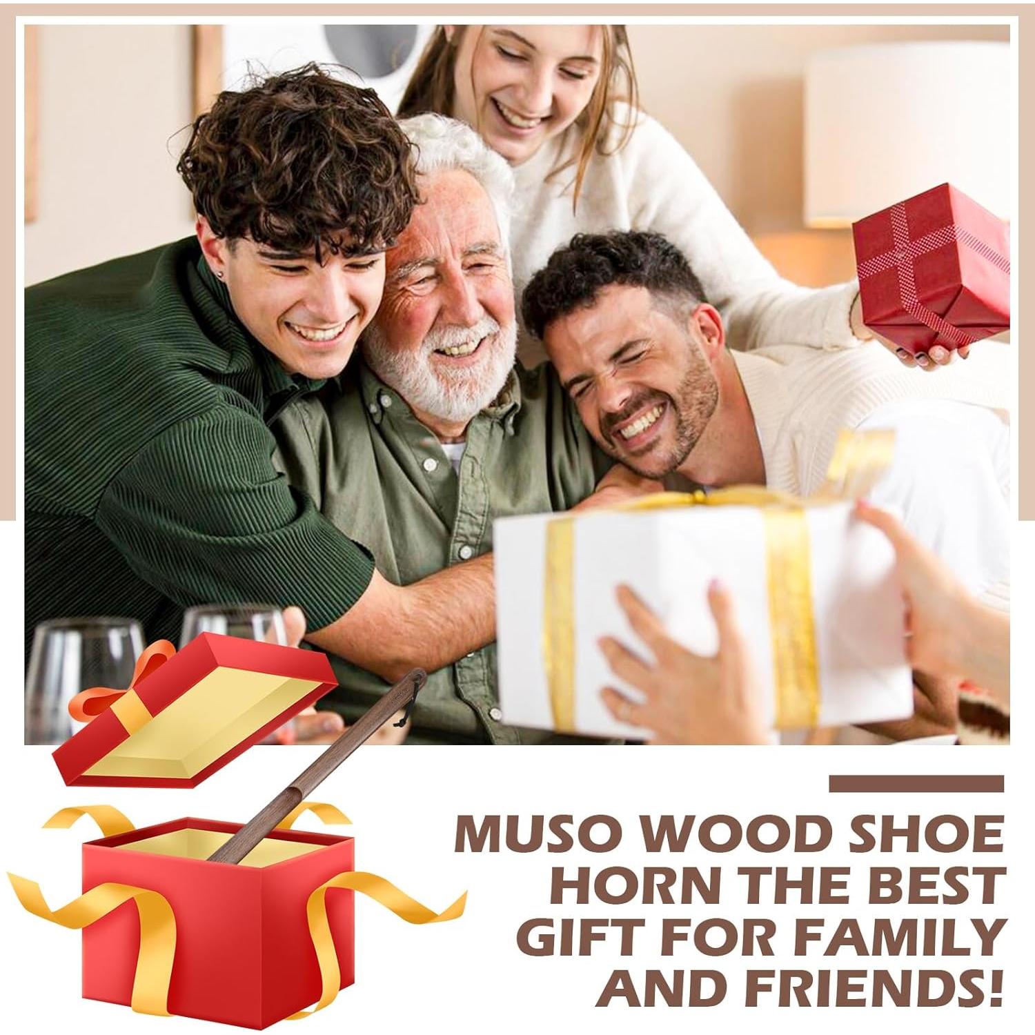 Cuchara de Zapatos de Madera Muso Wood 60 cm para Ancianos