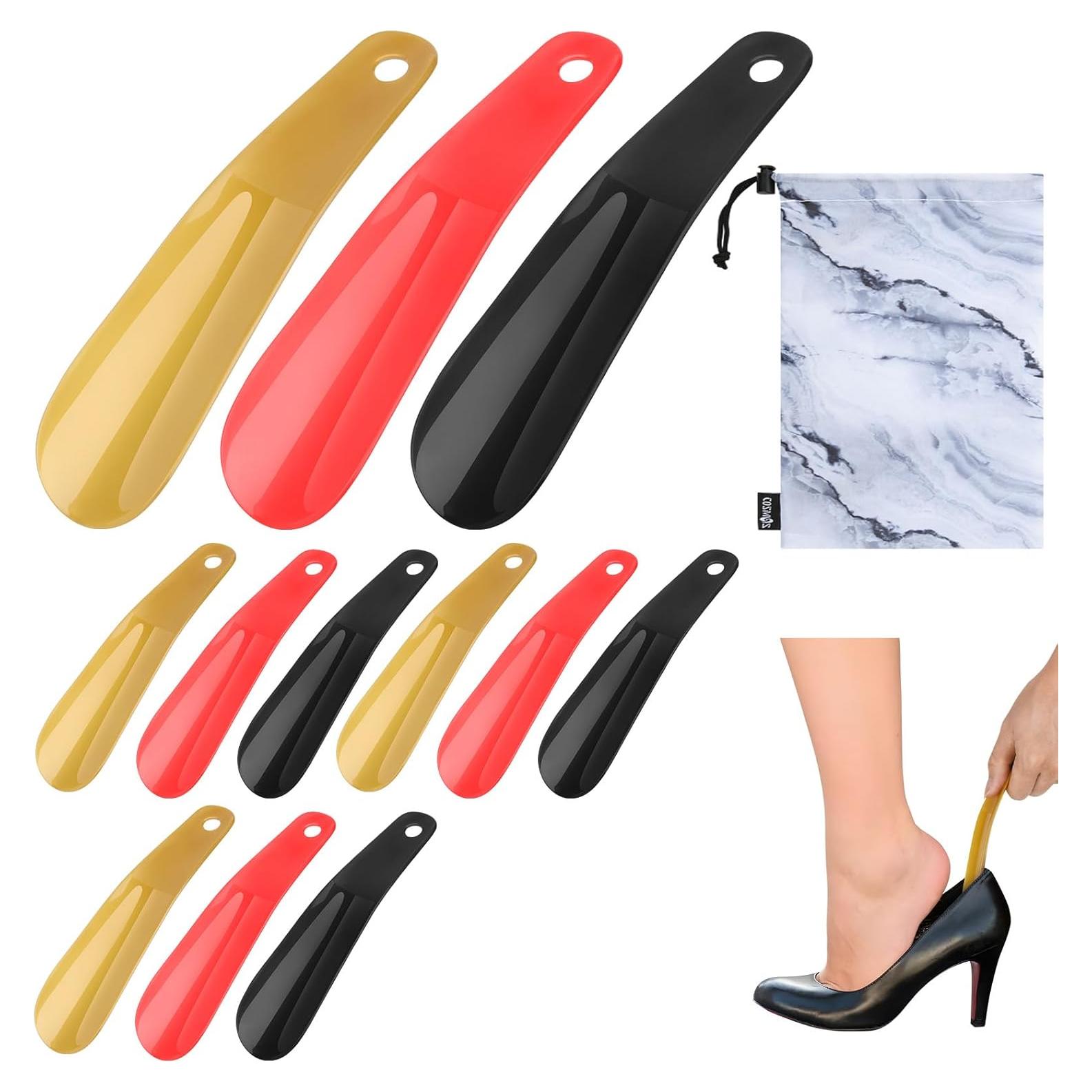 12 Pcs Cuerno de Zapatos Cosmos Plástico 16 cm para Viaje