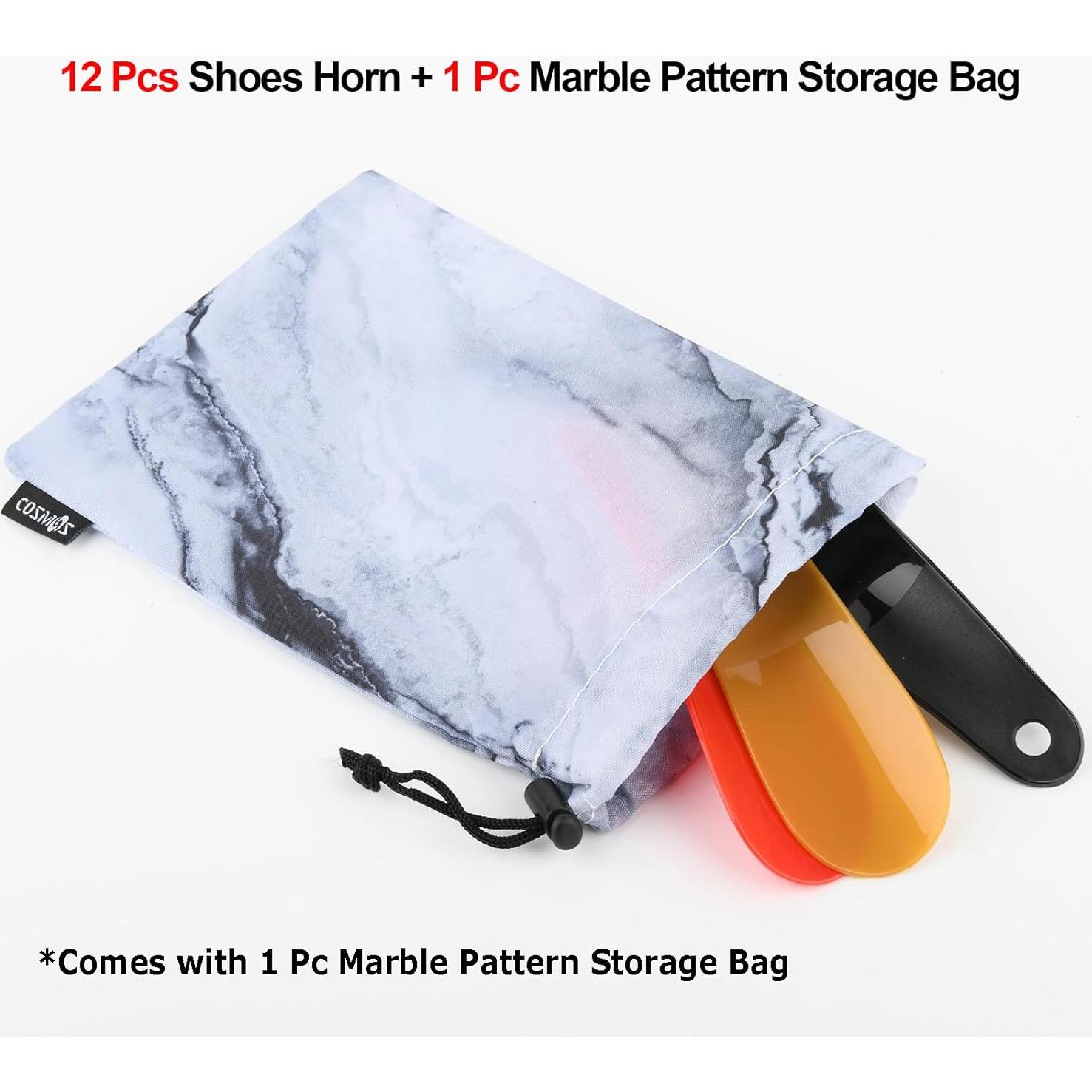 12 Pcs Cuerno de Zapatos Cosmos Plástico 16 cm para Viaje