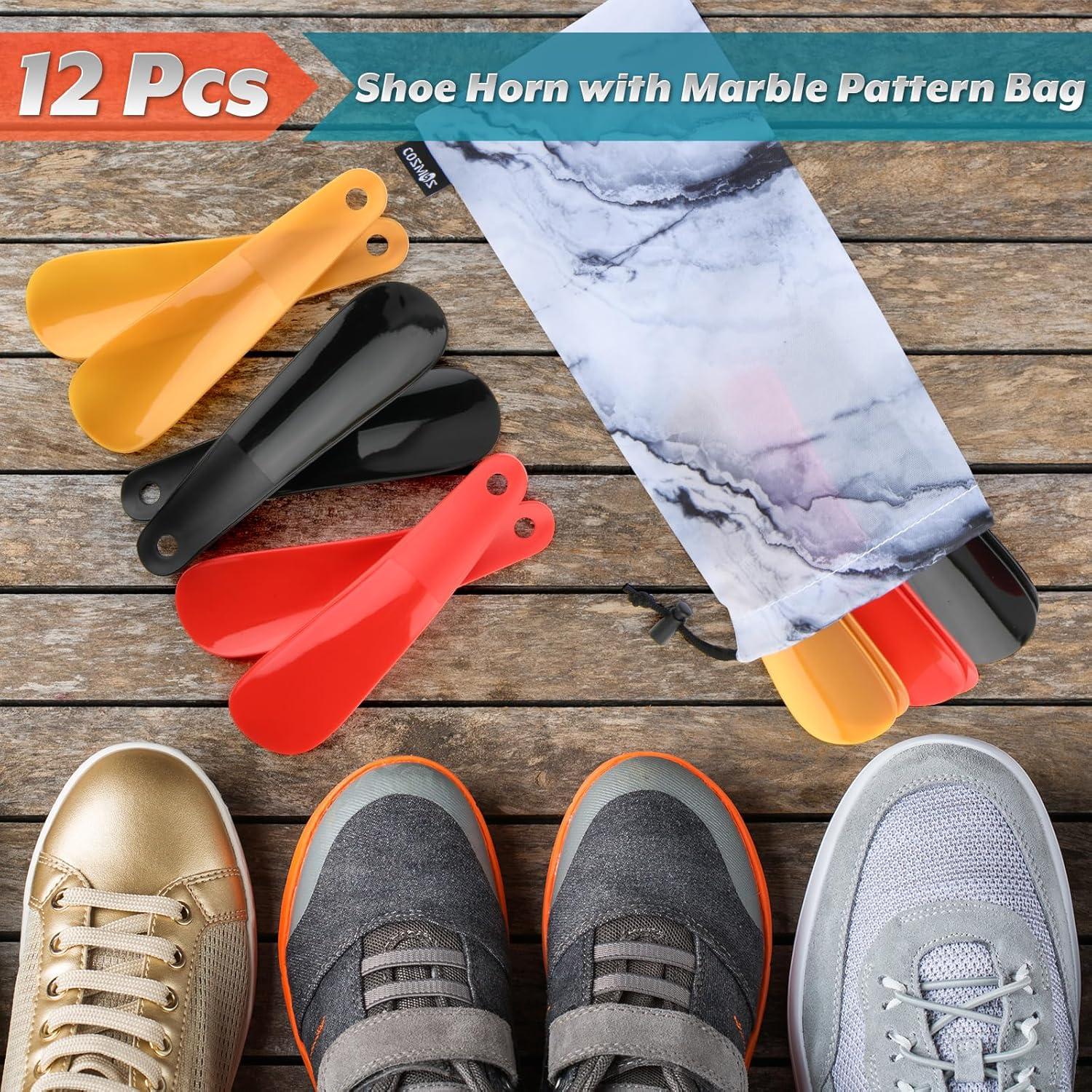 12 Pcs Cuerno de Zapatos Cosmos Plástico 16 cm para Viaje