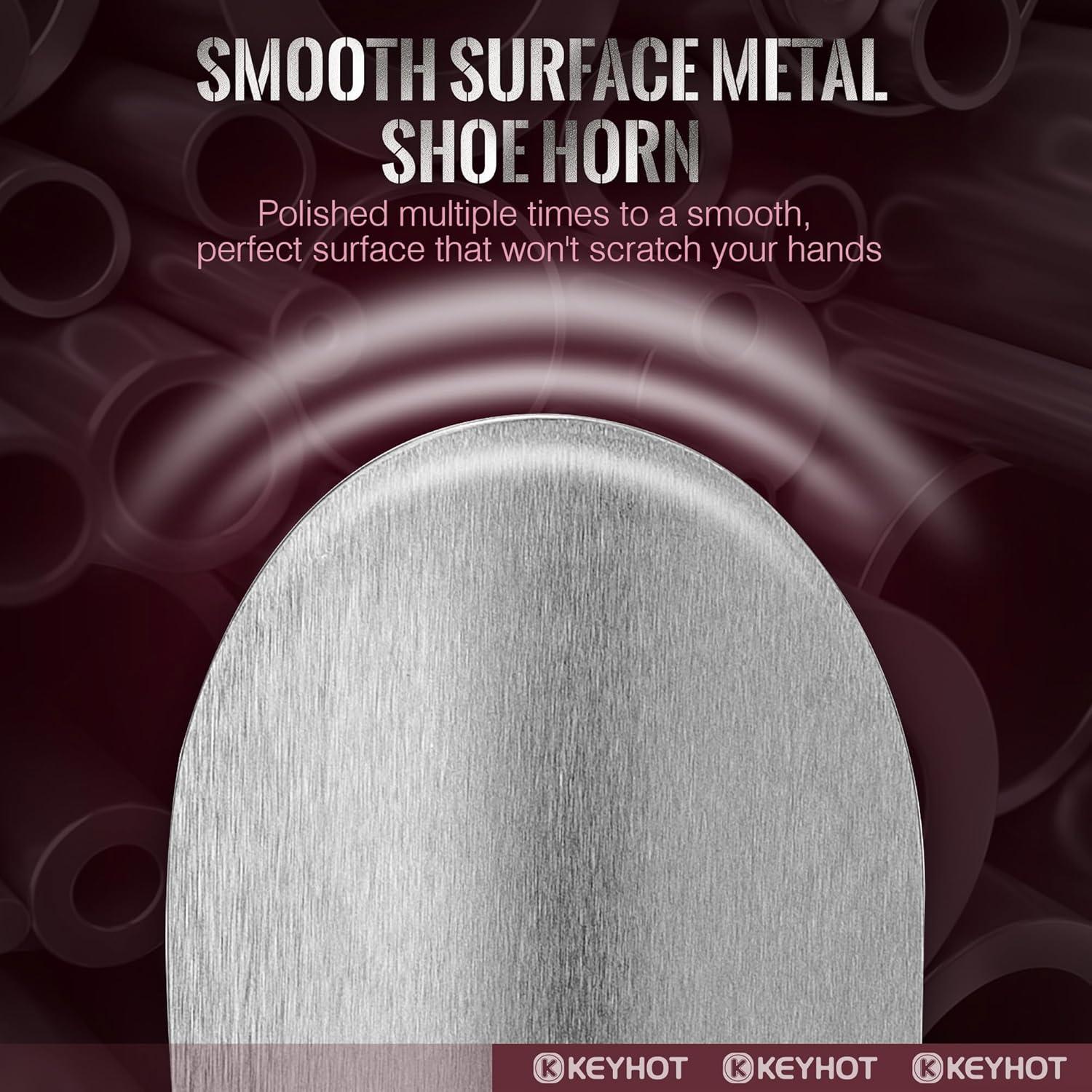 Cuerno de zapato de metal KEYHOT 19.05 cm para hombres y mujeres