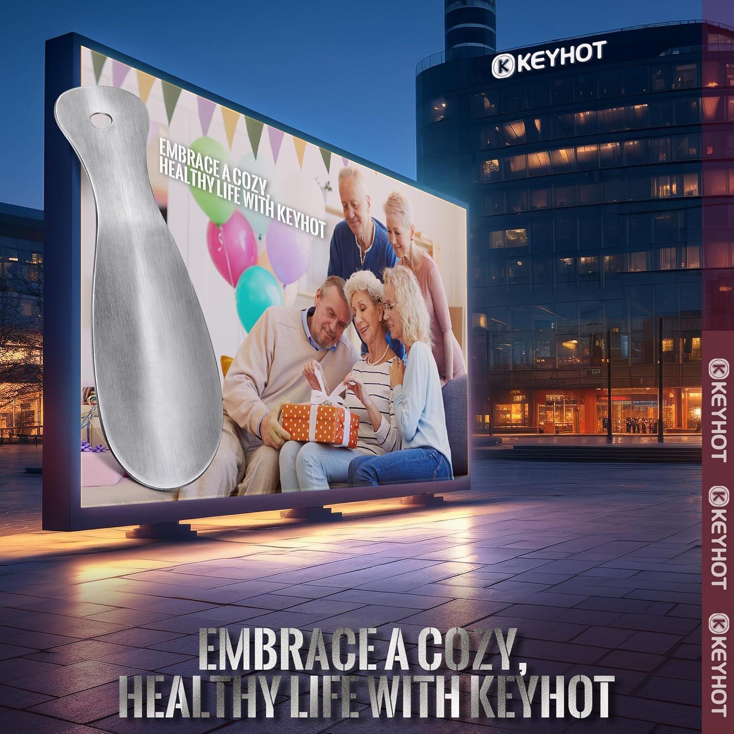 Cuerno de zapato de metal KEYHOT 19.05 cm para hombres y mujeres