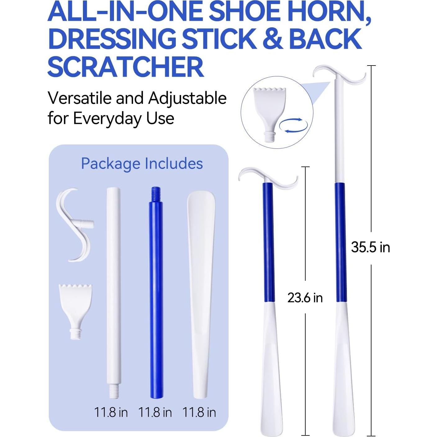 Cuña de Zapatos Larga MarginZen 90 cm con Rasca Espaldas