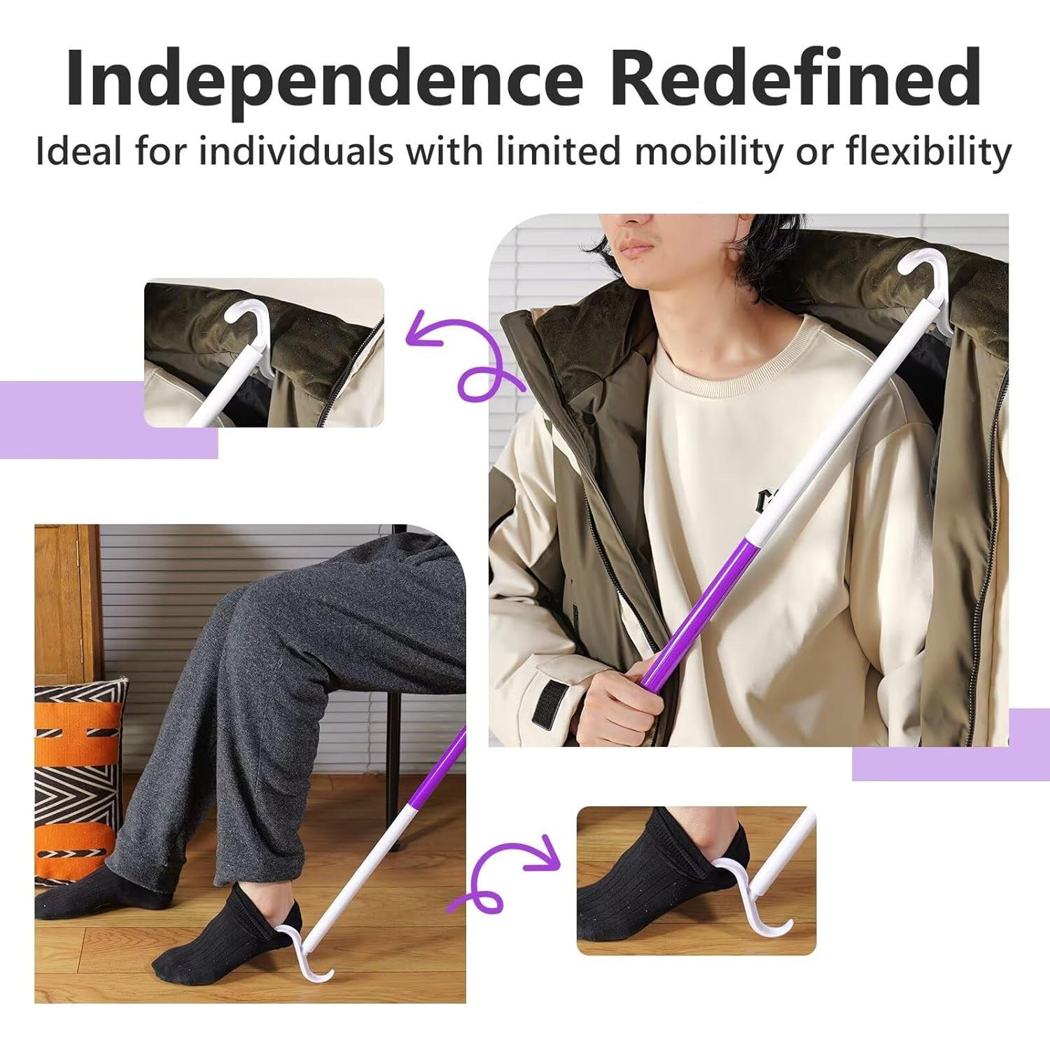 Cuerno de Zapato Ajustable Rewkcy 90 cm para Personas Mayores