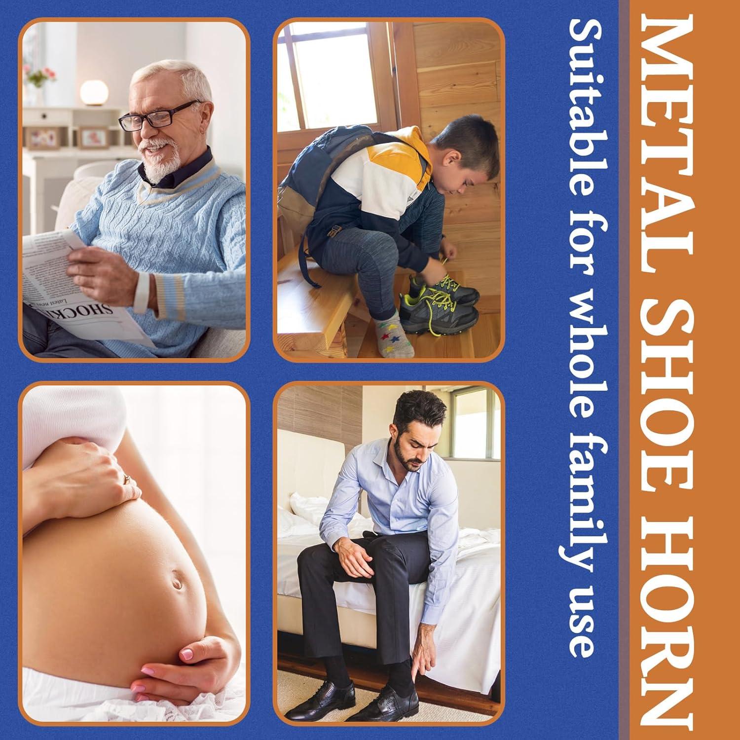 Cuerno de Zapato de Metal ZOMAKE 42 cm para Personas Mayores