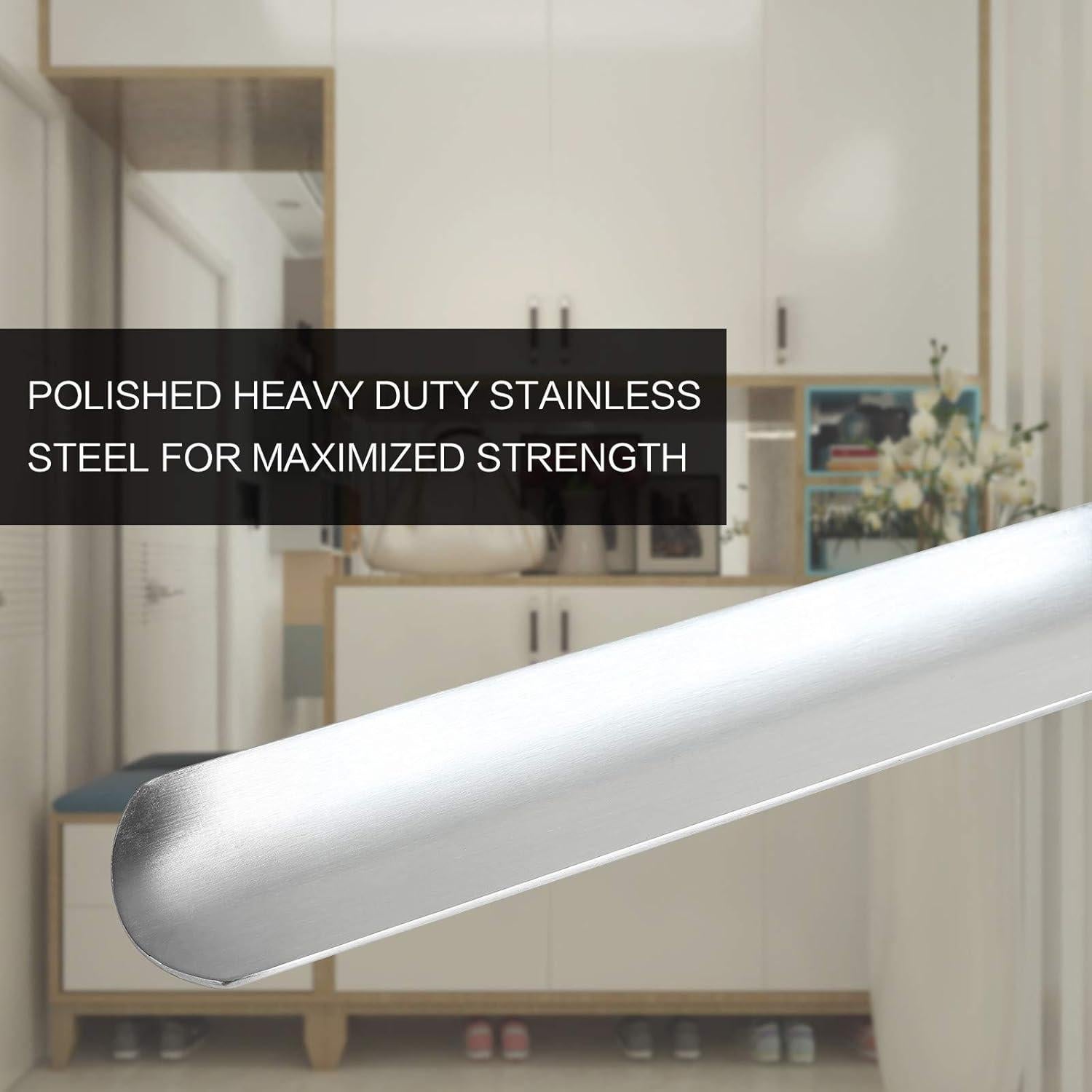 Cuerno de Zapato de Metal 80 cm con Mango de Cuero - Unisex