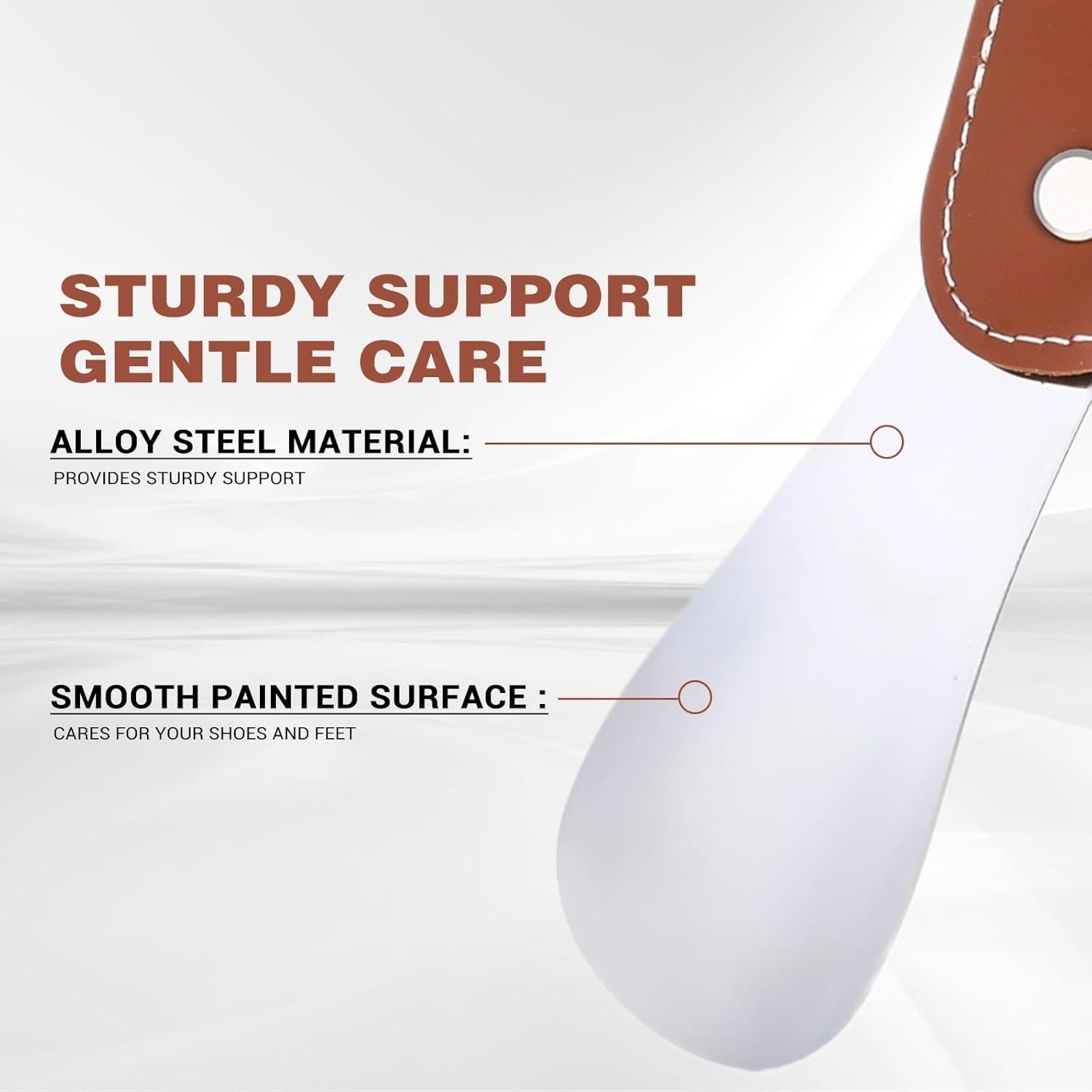 Cuerno de zapato plegable ElevateTech con llavero 18.7 cm