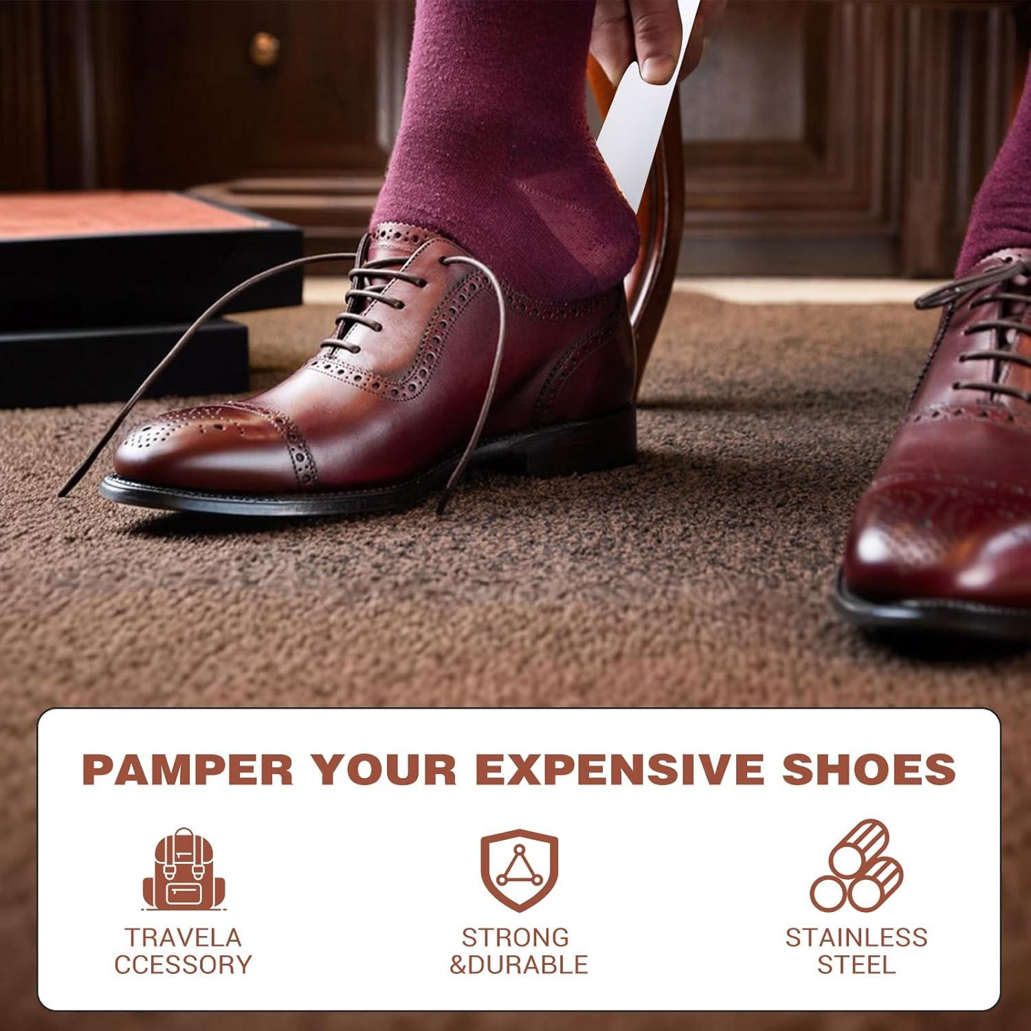 Cuerno de zapato plegable ElevateTech con llavero 18.7 cm