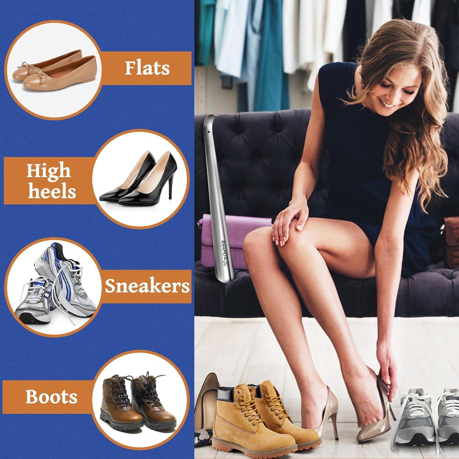 Cuerno de Zapato ZOMAKE de Metal 41.91 cm para Personas Mayores