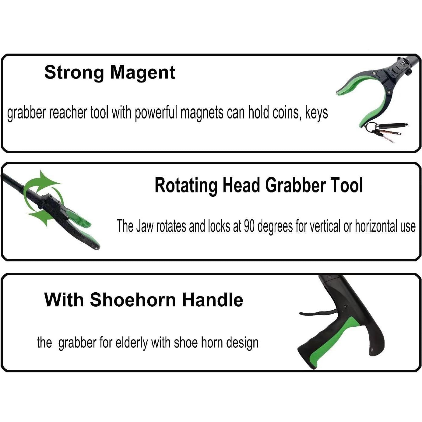 Herramienta de agarre GrabRunner 81 cm con luz LED verde