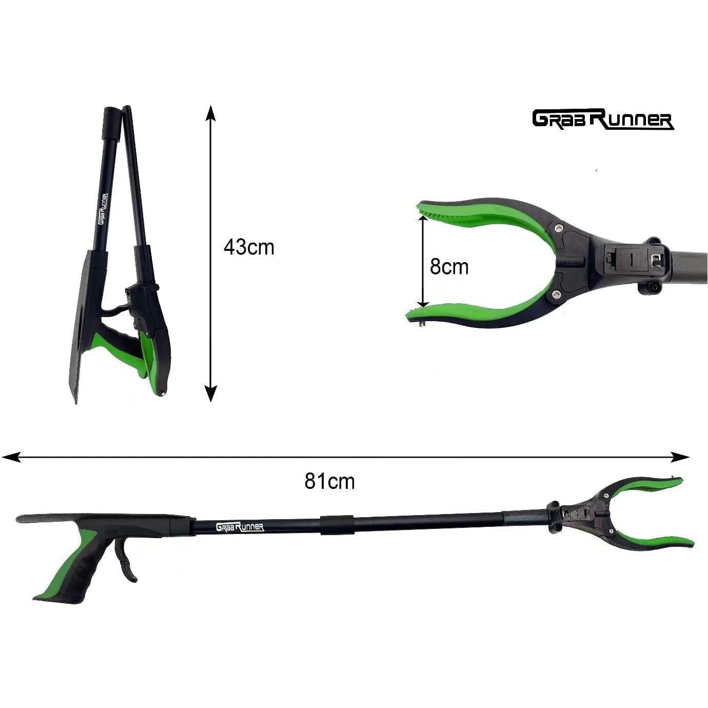 Herramienta de agarre GrabRunner 81 cm con luz LED verde