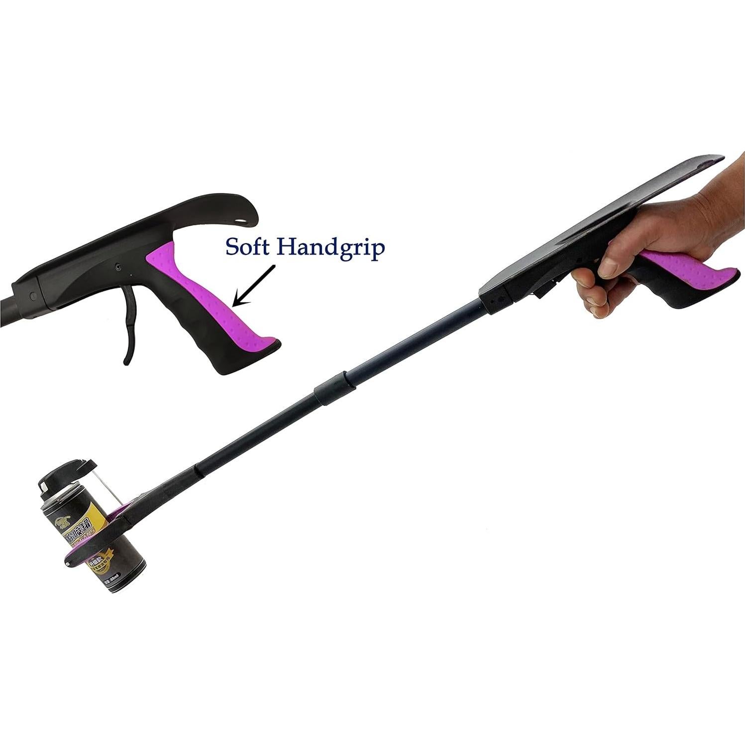 Recogedor de Basura Plegable HingPro 81 cm Rosa Ergonomico