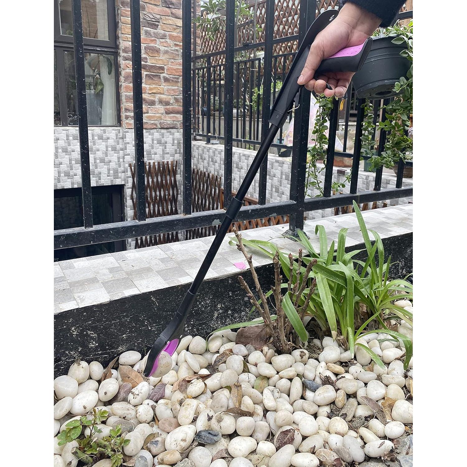 Recogedor de Basura Plegable HingPro 81 cm Rosa Ergonomico