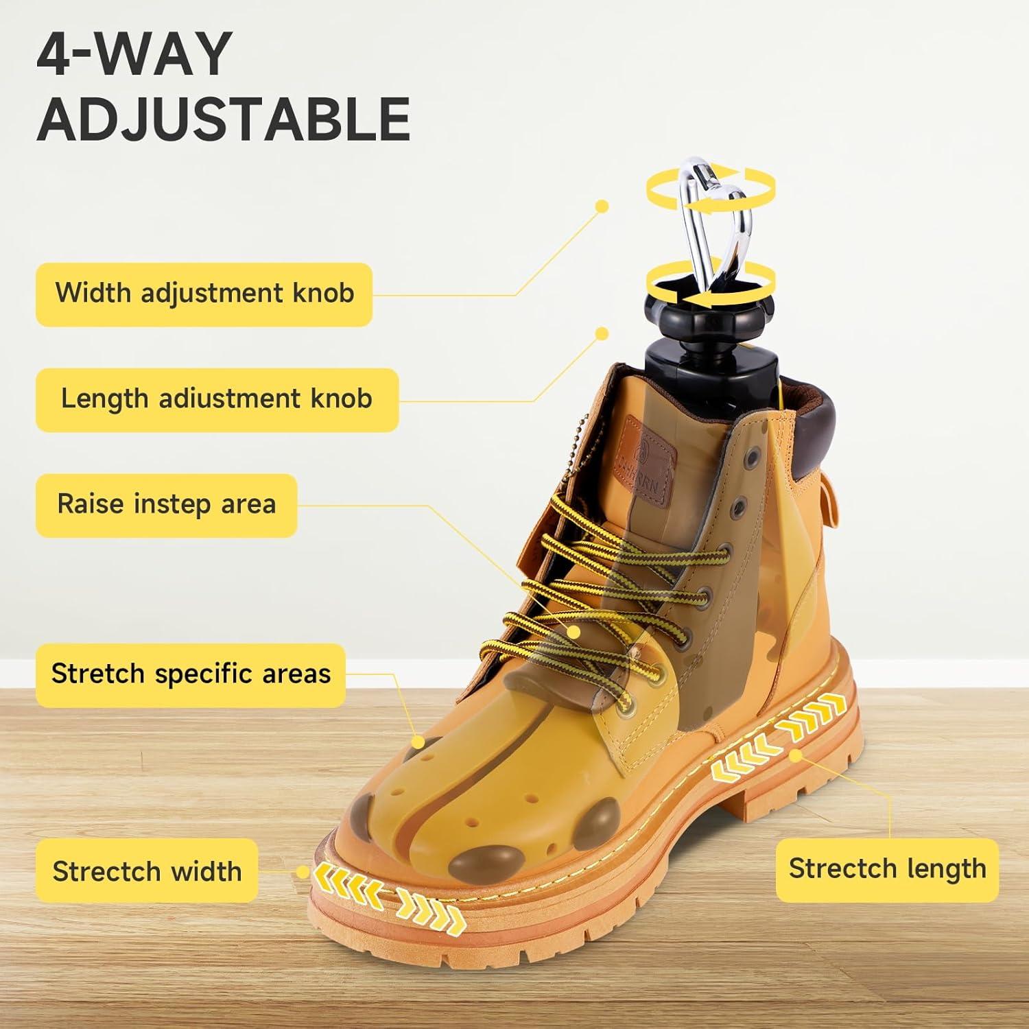 Estirador de Zapatos Ajustable 4 Vías para Hombres y Mujeres