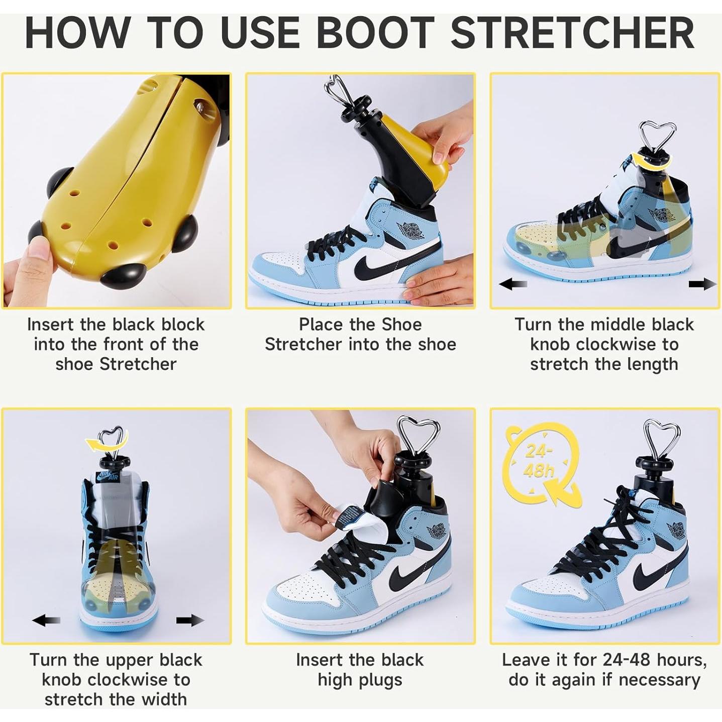 Estirador de Zapatos Ajustable 4 Vías para Hombres y Mujeres