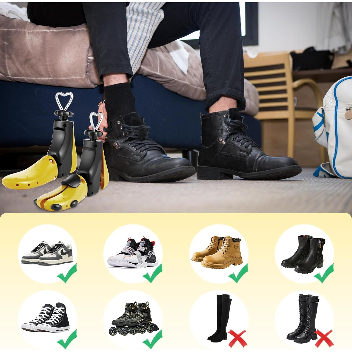 Estirador de Zapatos Ajustable 4 Vías para Hombres y Mujeres
