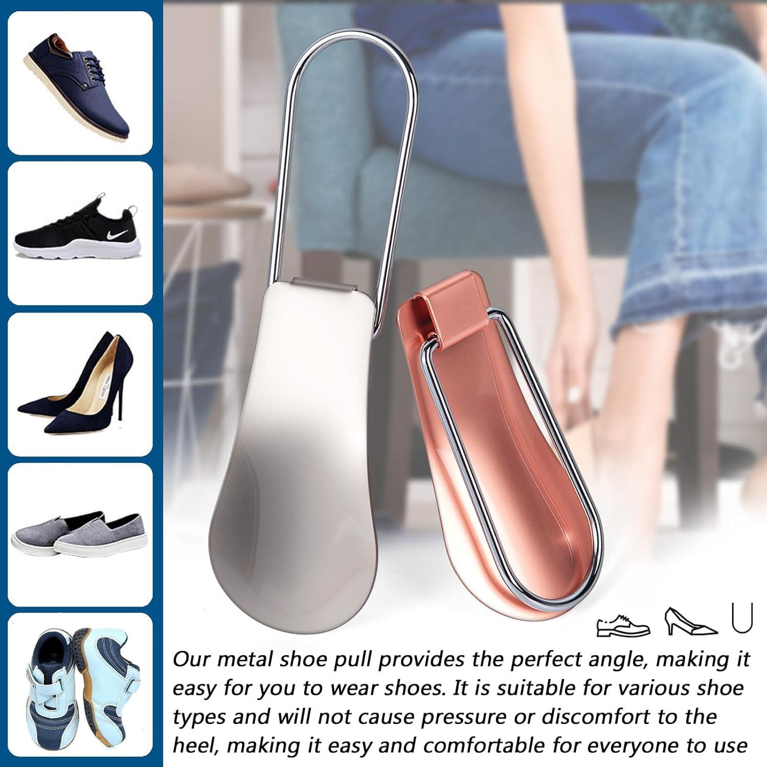 Tiradores de Zapatos de Metal Plegables 14.5 cm - EYIWEITING - Paquete de 2