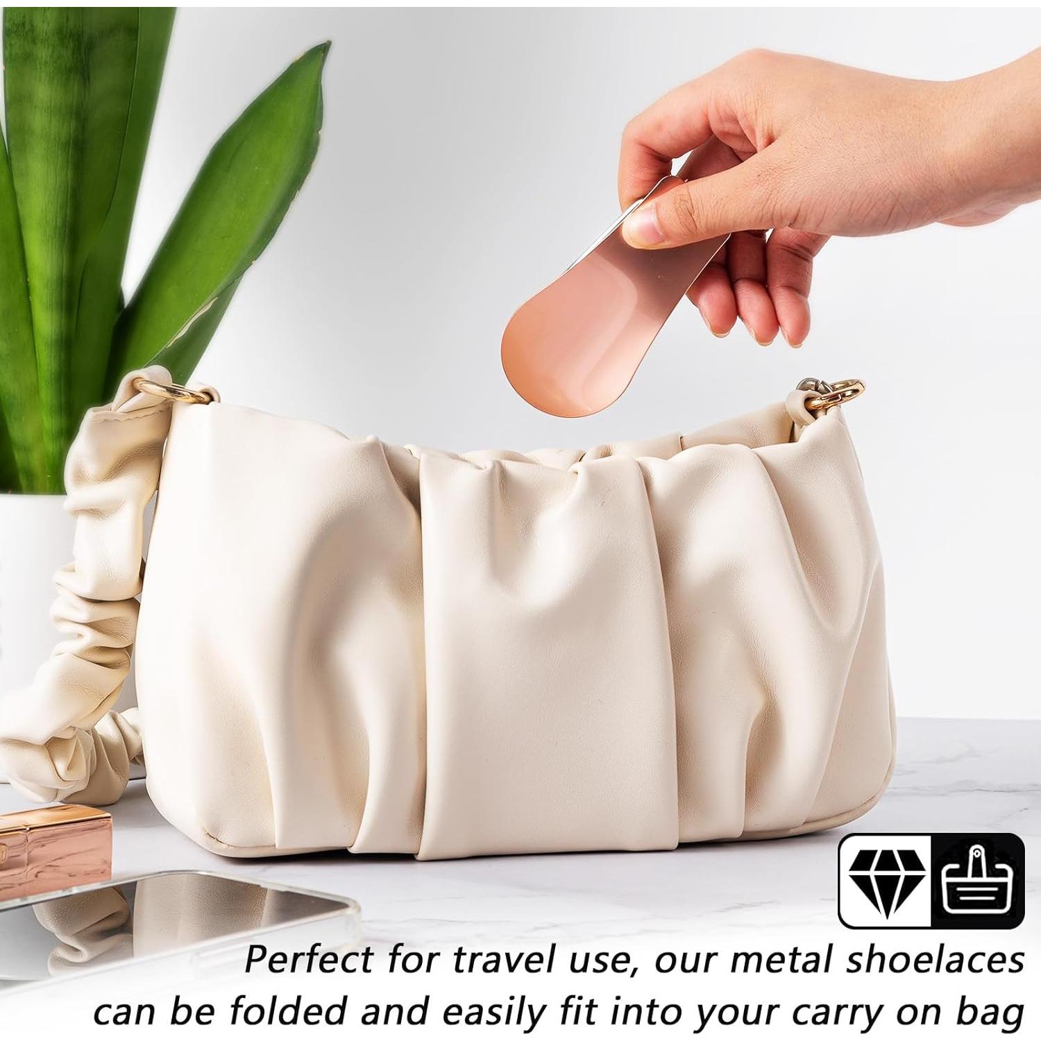 Tiradores de Zapatos de Metal Plegables 14.5 cm - EYIWEITING - Paquete de 2