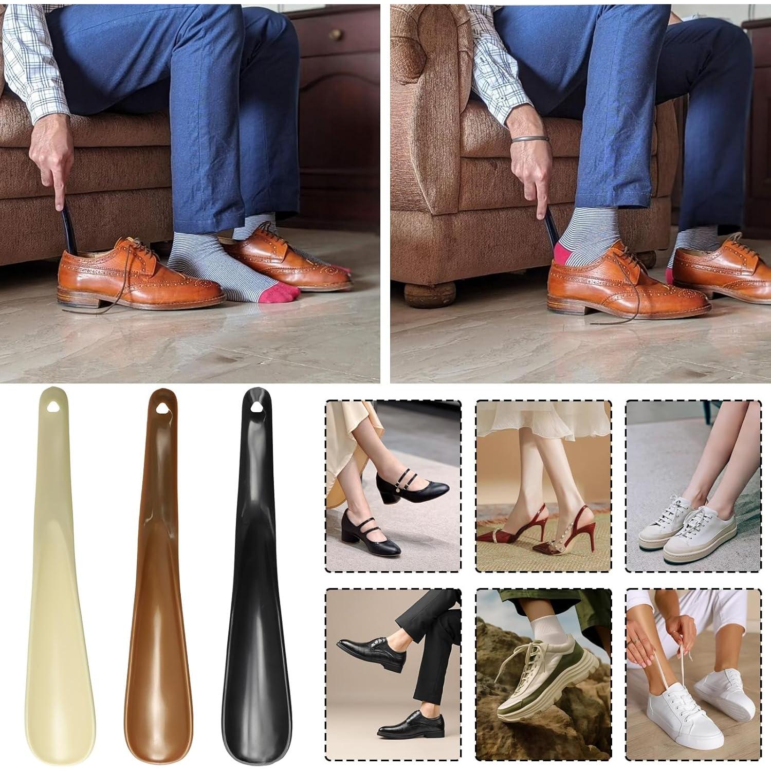 12 Cuernos de Zapato de Plástico Ergonomicos para Viaje