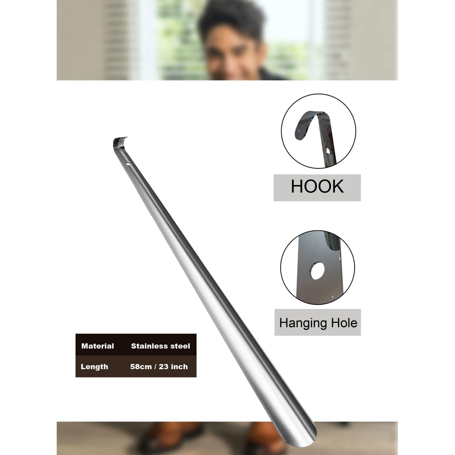 Cuerno de zapato largo LifHap 58.42 cm acero inoxidable