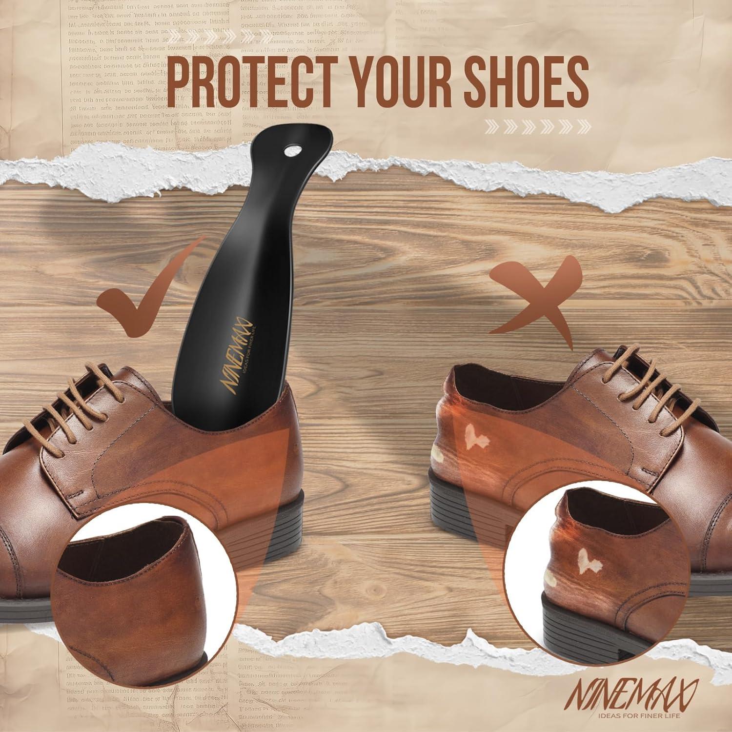 Cuerno de Zapato NINEMAX de Metal Inoxidable 19 cm Portátil