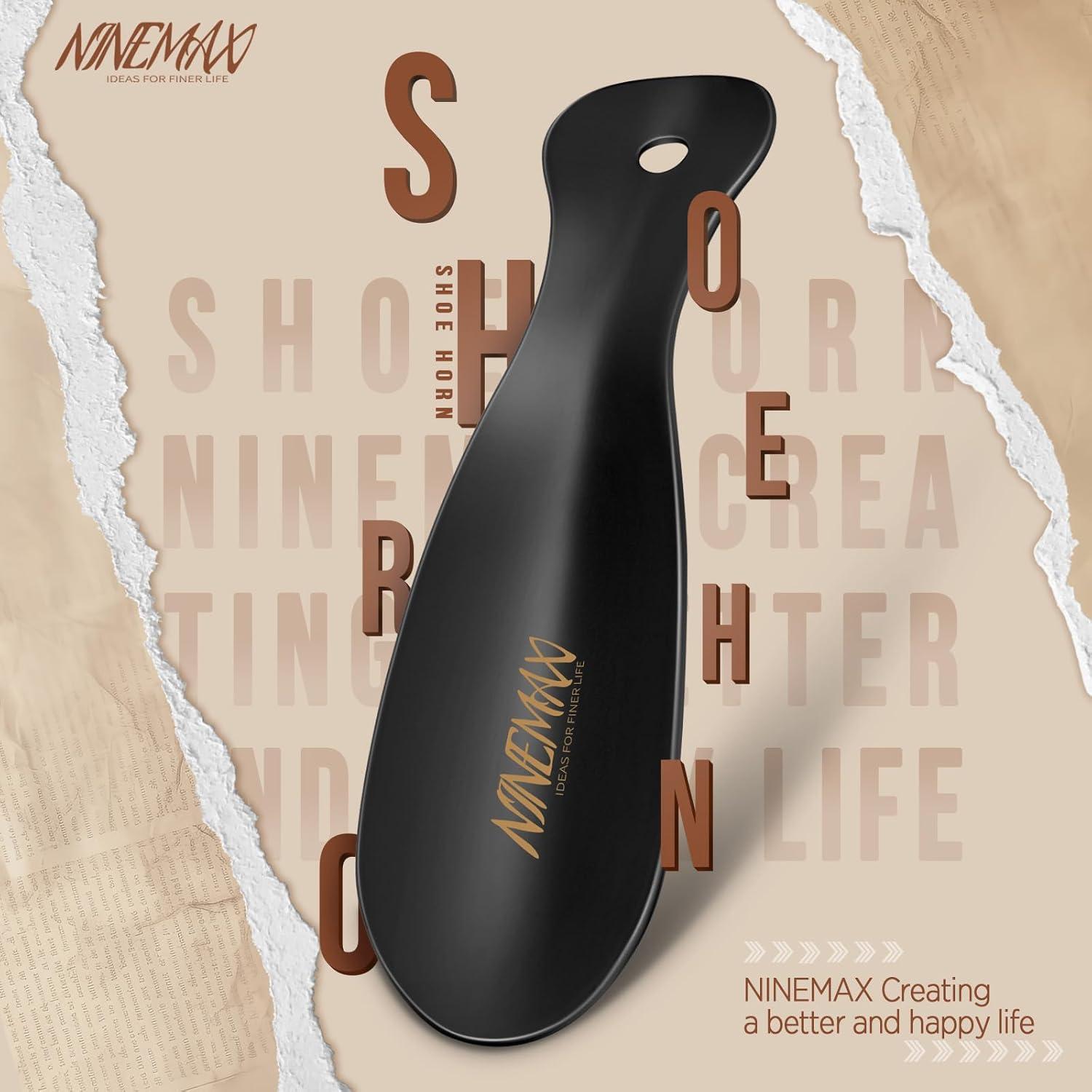 Cuerno de Zapato NINEMAX de Metal Inoxidable 19 cm Portátil