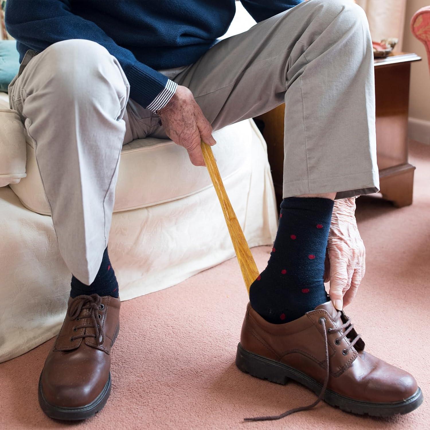 Calzadores de Madera GLEAVI - Juego 2 Piezas Largo 40cm y Corto 16cm