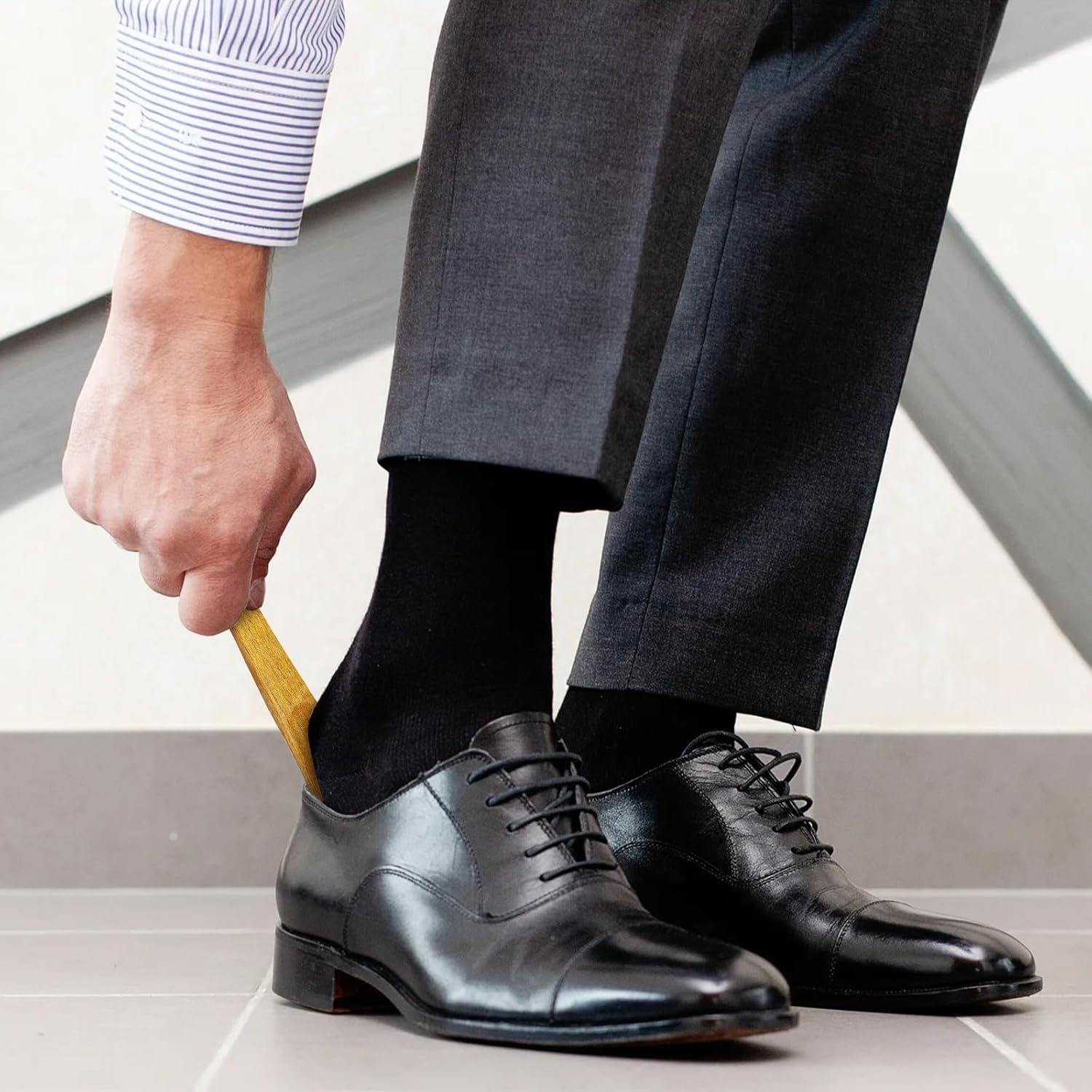 Calzadores de Madera GLEAVI - Juego 2 Piezas Largo 40cm y Corto 16cm