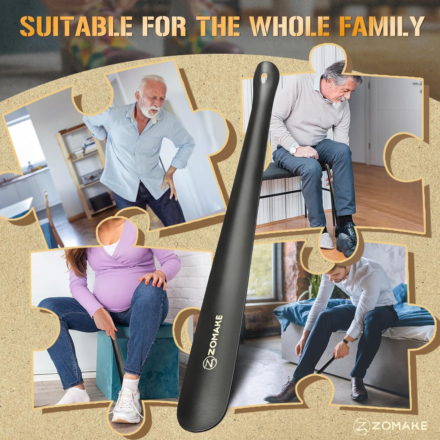 Cuchara para Calzar de Mango Largo ZOMAKE 41.91 cm Acero Inoxidable