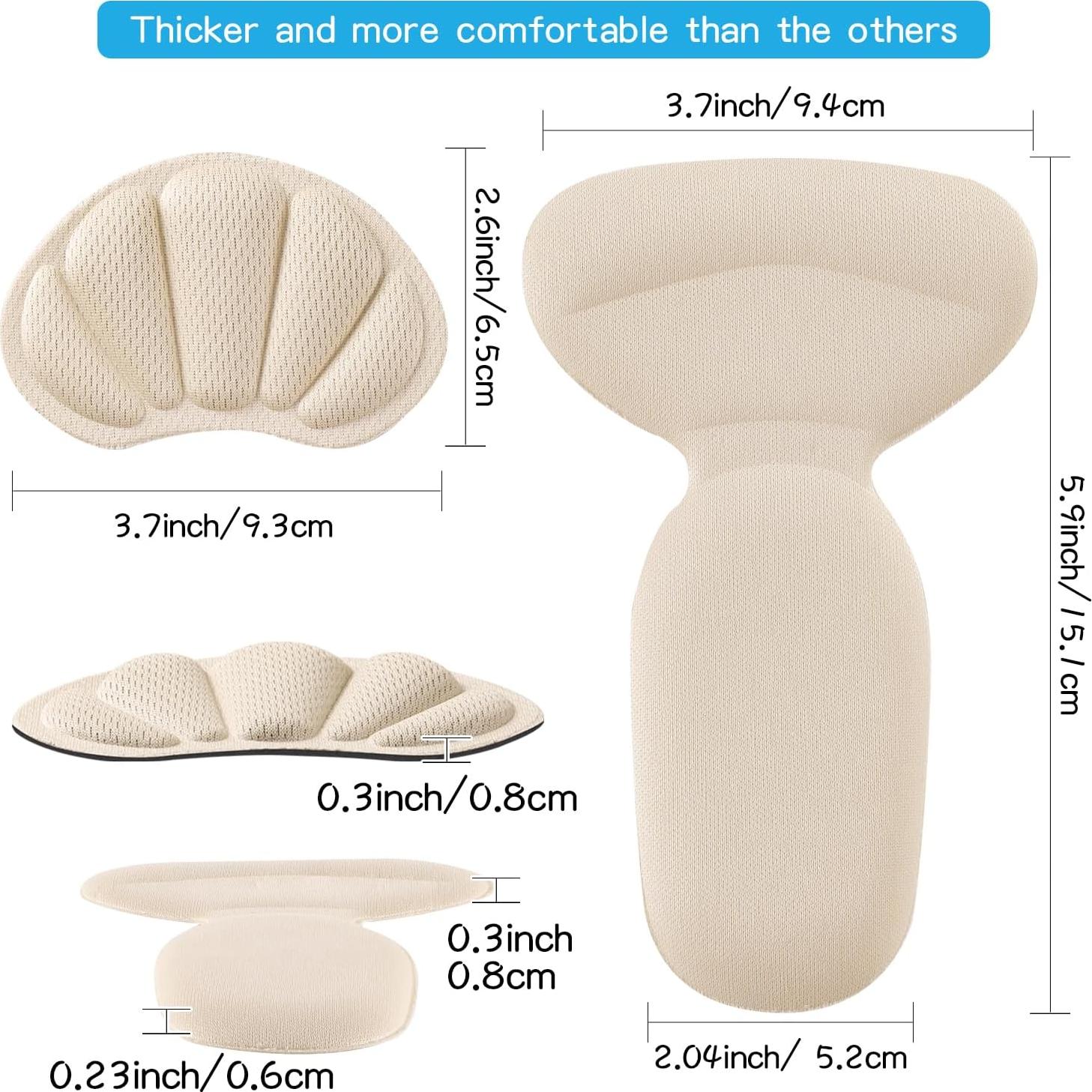 Almohadillas para Talón Adhesivas SUMBLIME - 8 Piezas Beige
