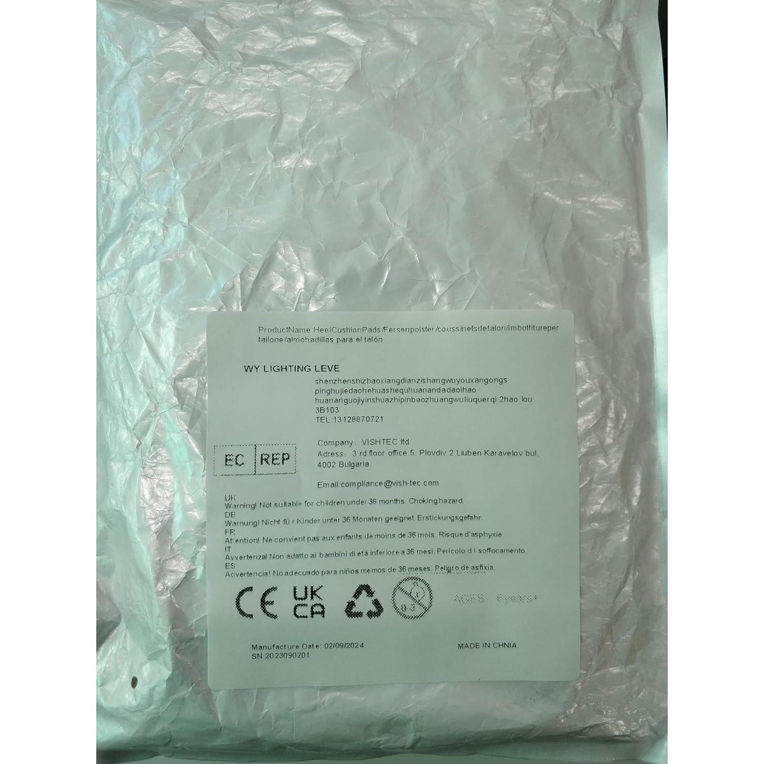 Almohadillas de Talón Adhesivas WY - 4 Piezas Reutilizables