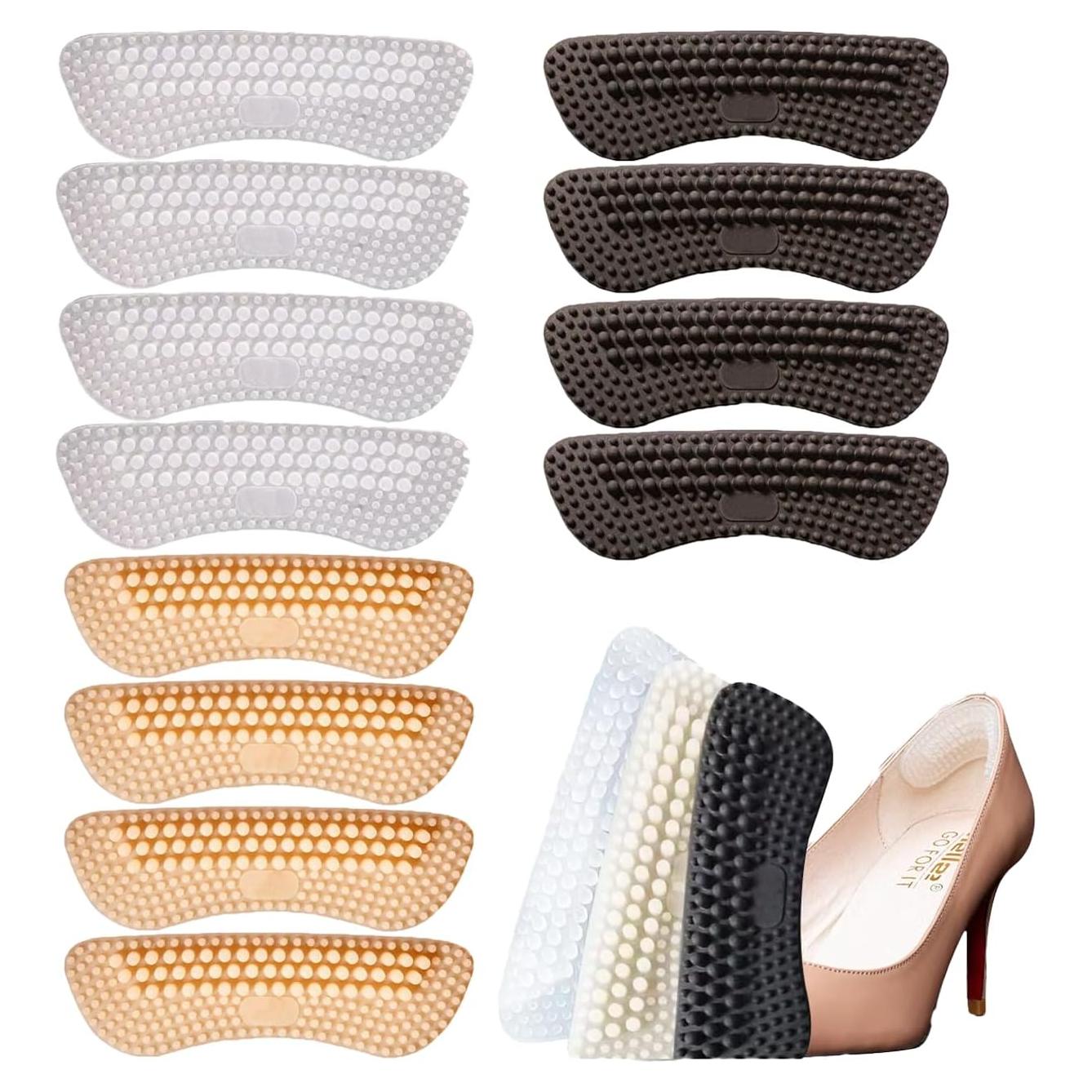 6 Pares de Agarraderas de Silicona JUZI para Talones - Gel Antideslizante