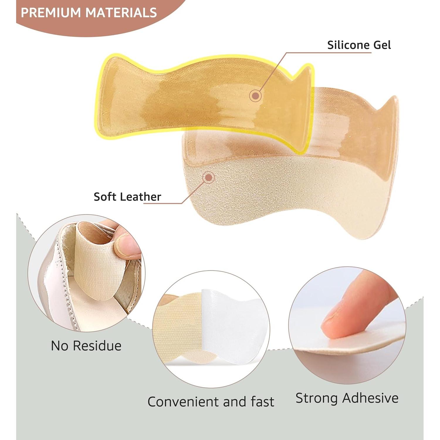 Almohadillas de Gel para Talón HiRui - 4 Pares Beige