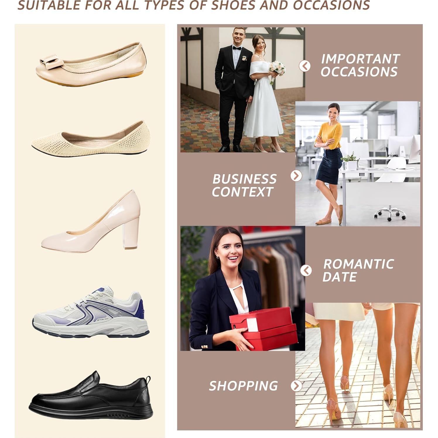 Almohadillas de Gel para Talón HiRui - 4 Pares Beige