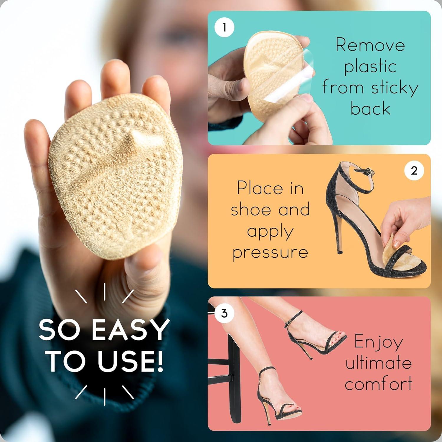 Almohadillas Metatarsales Walkize para Mujeres - 2 Pares Beige