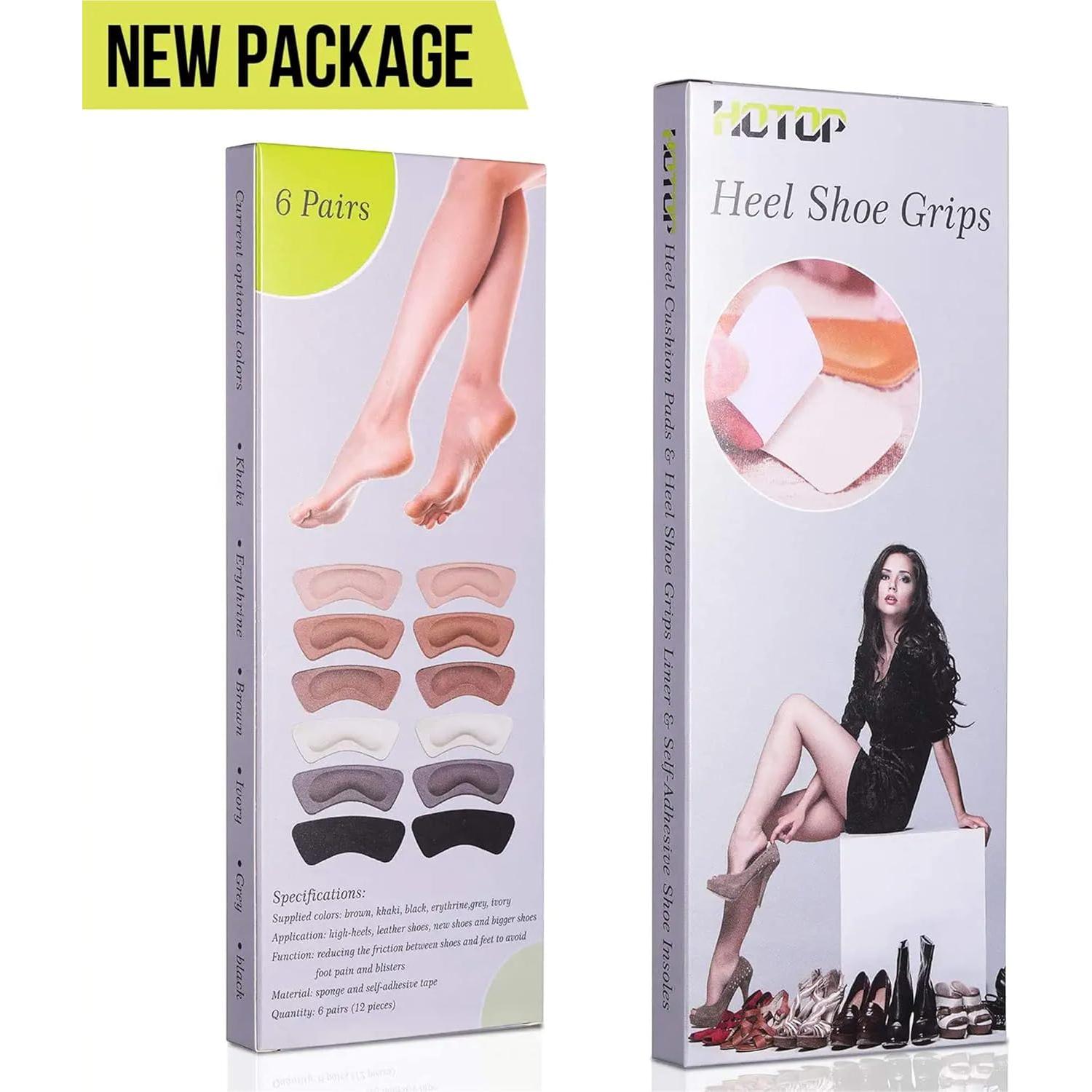 Almohadillas para Talones Hotop 6 Pares Mujeres Adhesivas