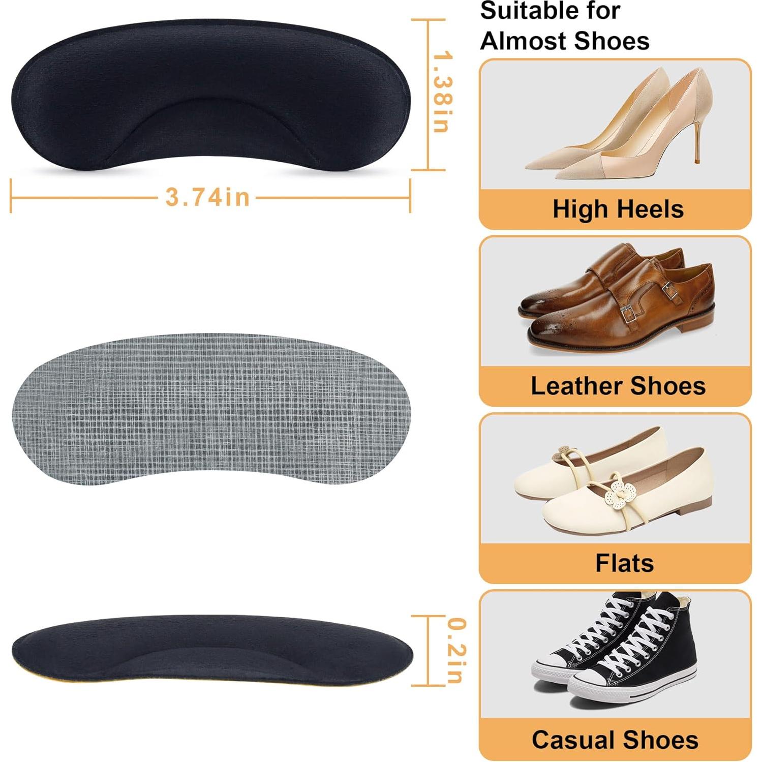 6 Pares Almohadillas Talón Comfowner Antideslizantes Ajuste Perfecto