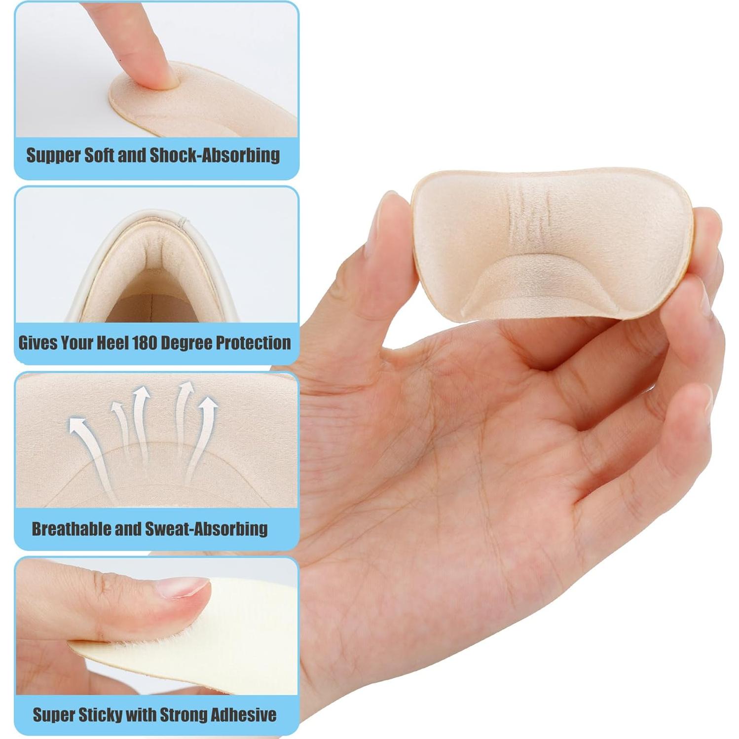 6 Pares Almohadillas Talón Comfowner Antideslizantes Ajuste Perfecto