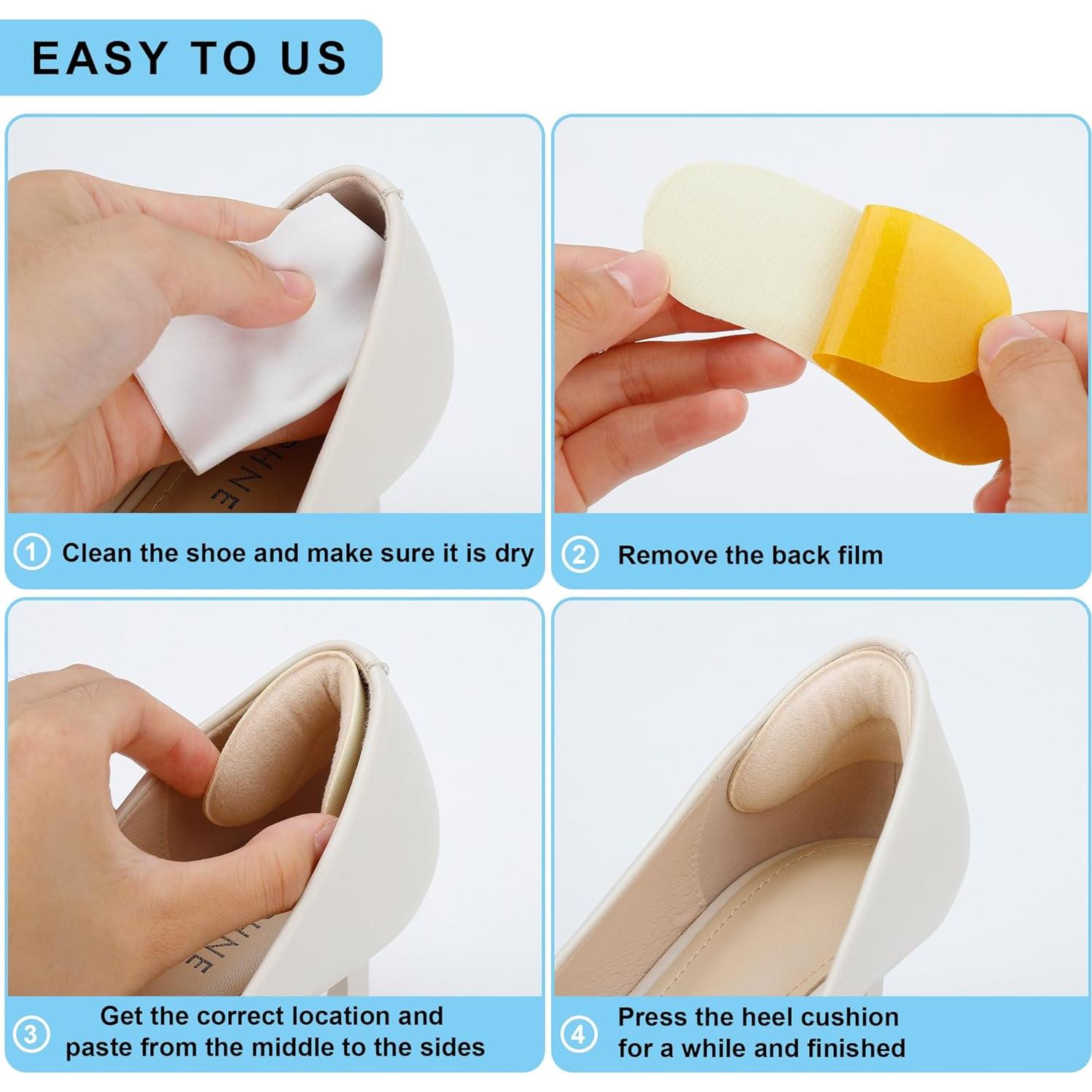 6 Pares Almohadillas Talón Comfowner Antideslizantes Ajuste Perfecto