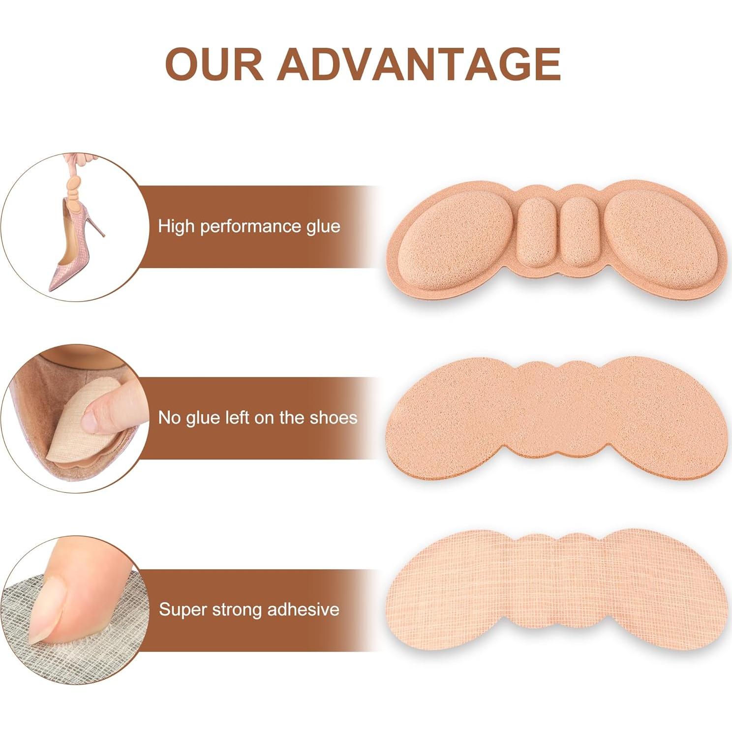 Almohadillas para Talones BIGIICO - 4 Pares Alivio Dolor Ajuste