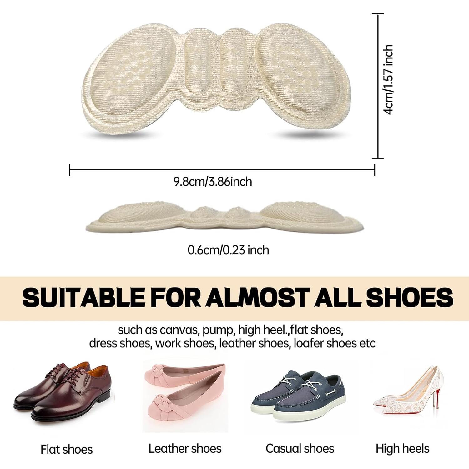 Almohadillas antideslizantes para talones Hganxiu - 6 pares