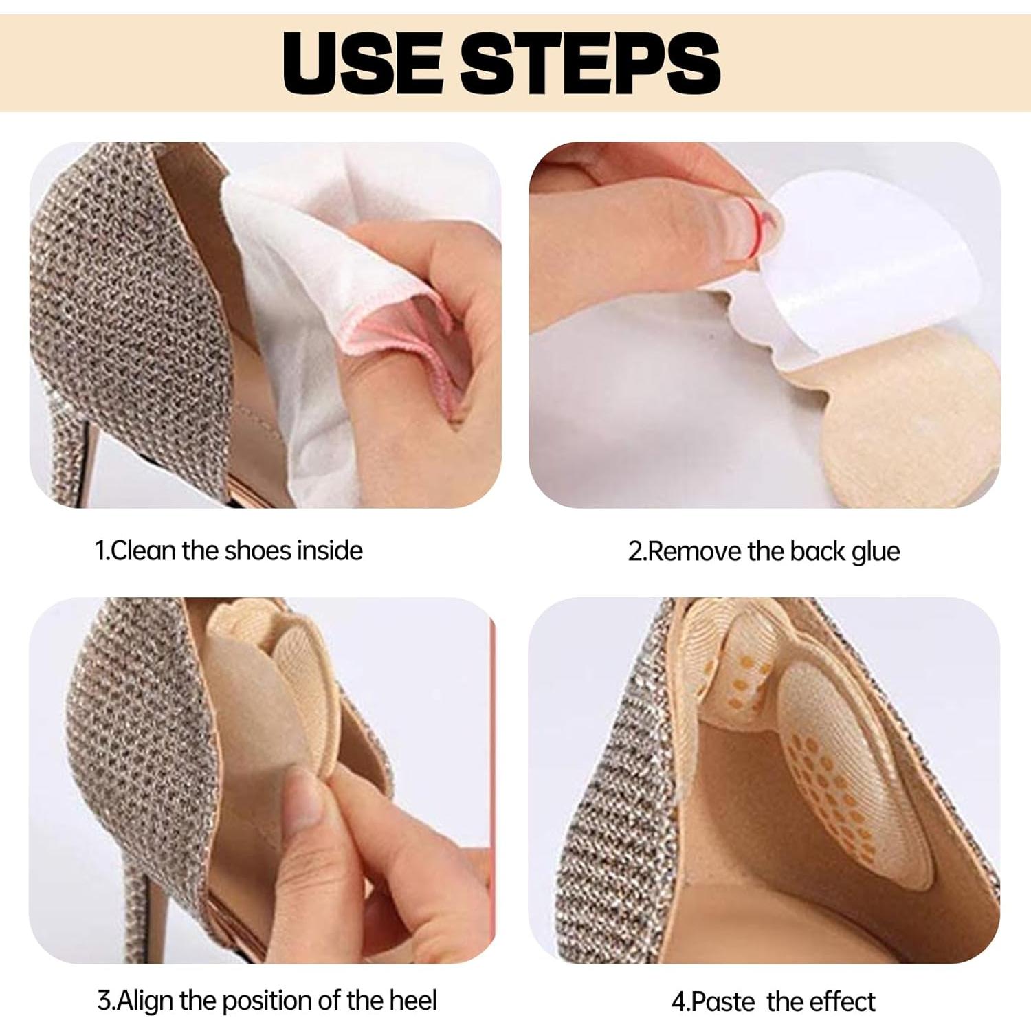 Almohadillas antideslizantes para talones Hganxiu - 6 pares