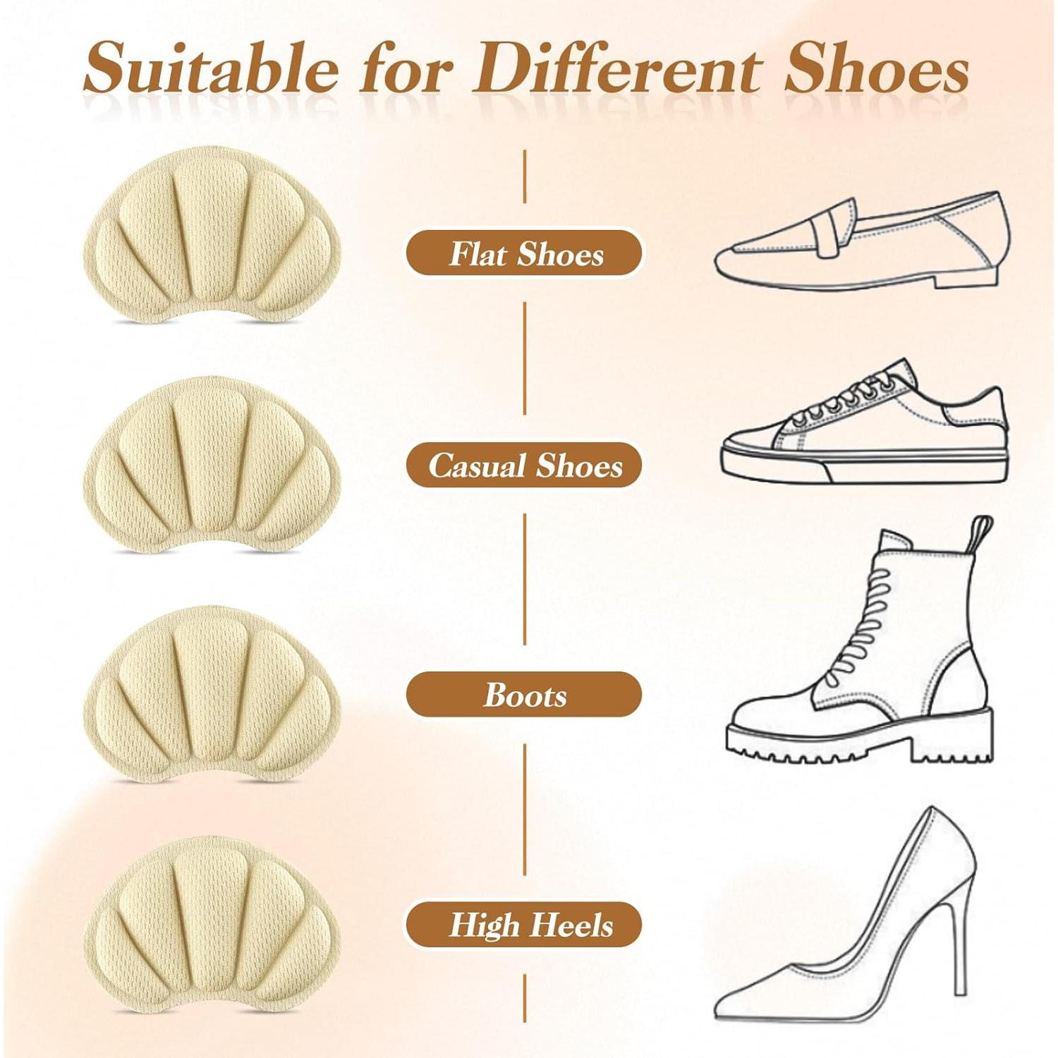 Almohadillas para Talón Femeng - 4 Pcs, Suaves y Adhesivas