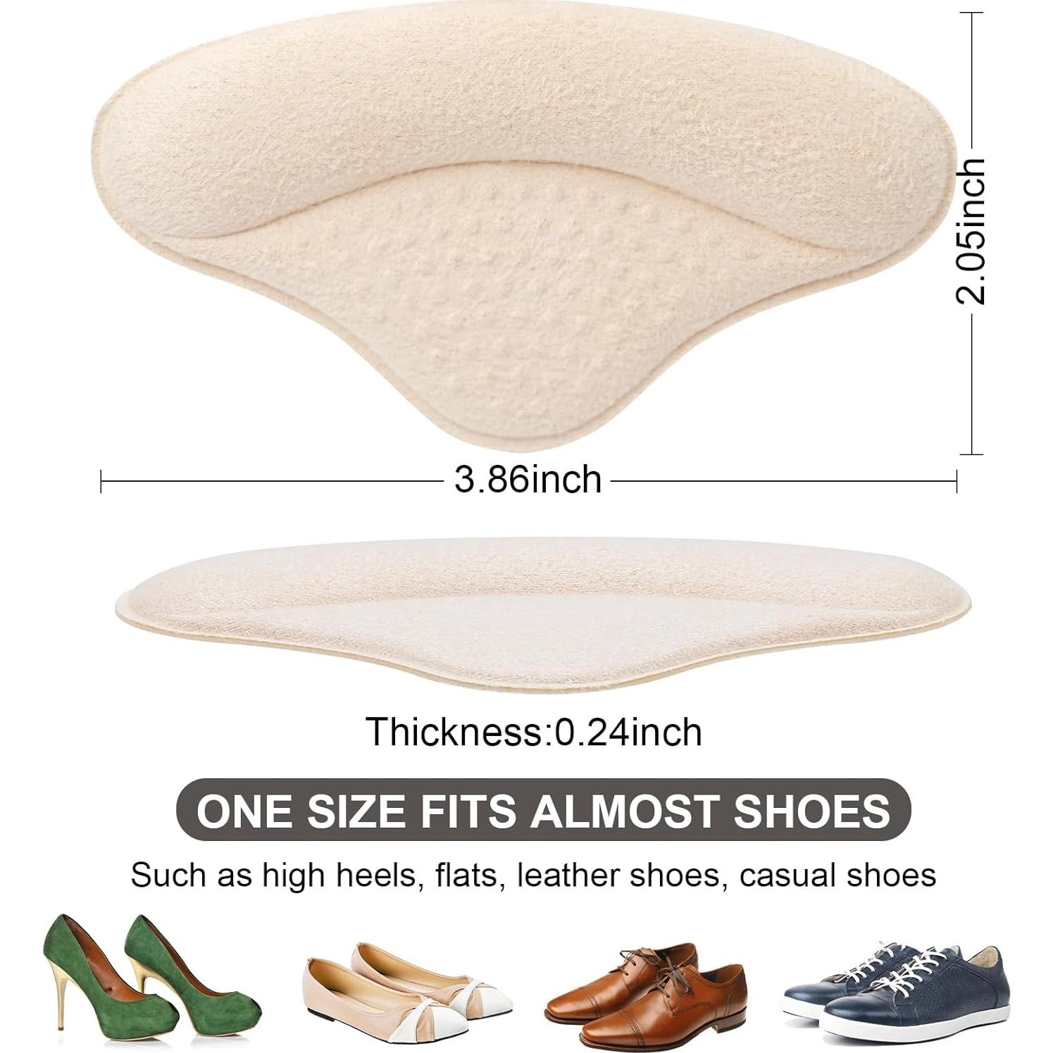 6 Pares Almohadillas para Talones Comfowner - Negro y Beige