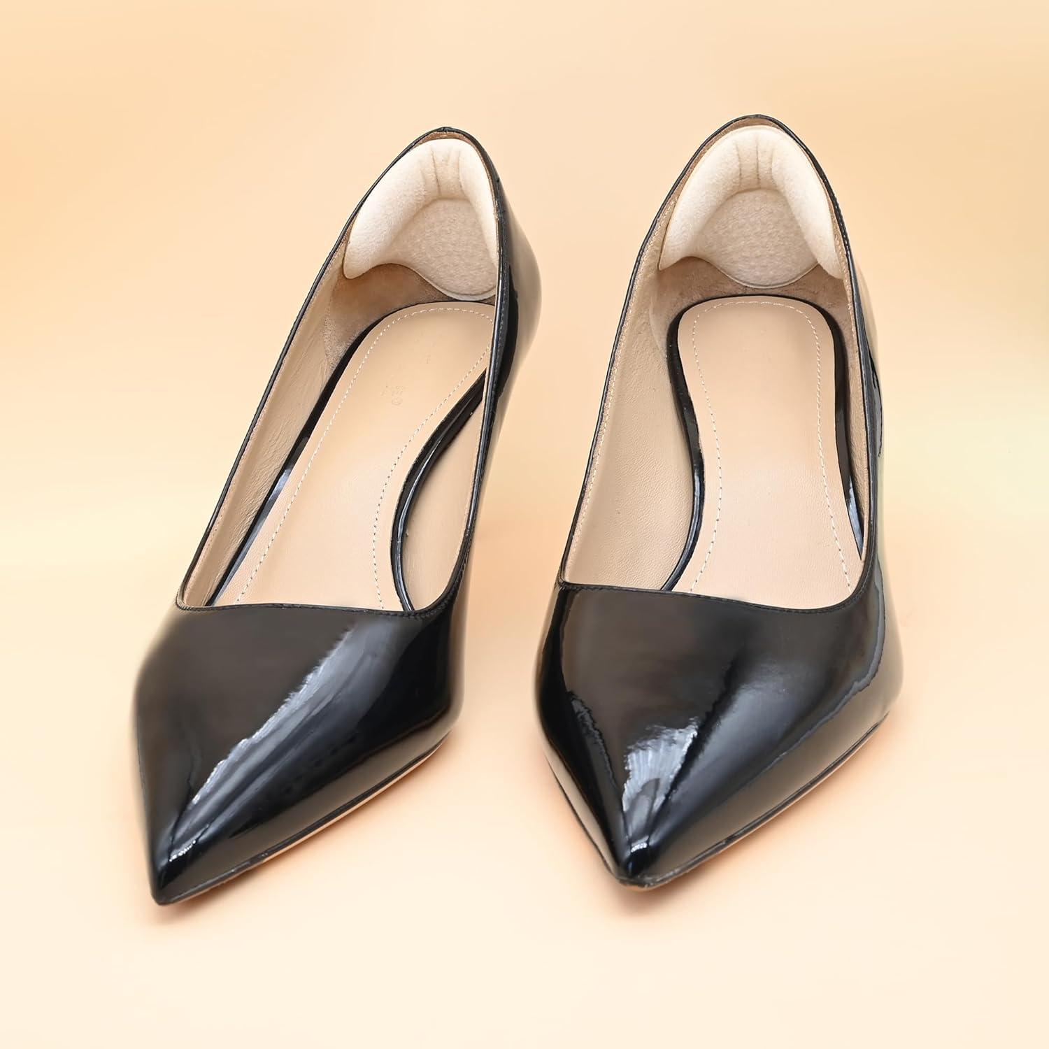 6 Pares Almohadillas para Talones Comfowner - Negro y Beige