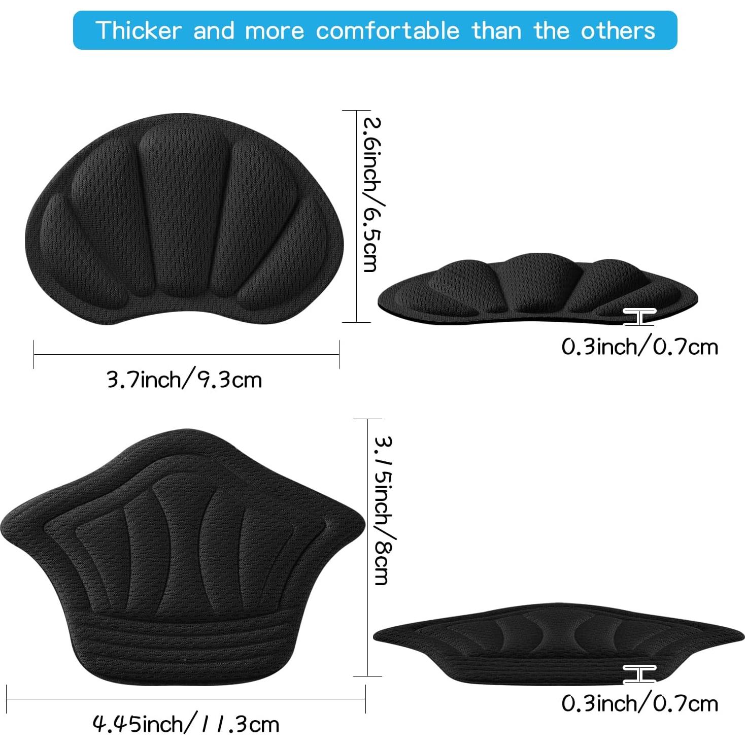 Almohadillas para Talón SUMBLIME - 6 Piezas Negras Antideslizantes