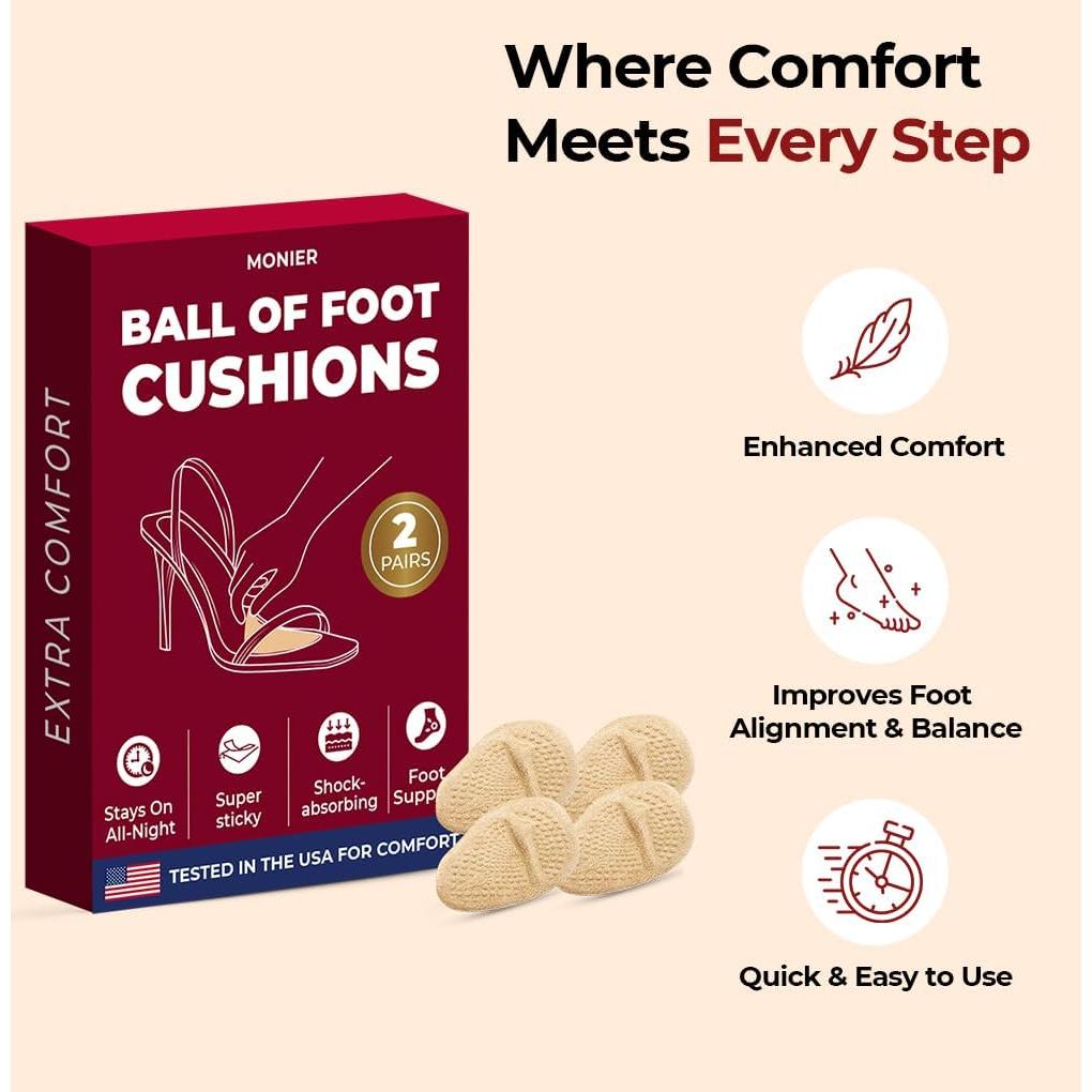 Cojines Metatarsales Monier para Tacones Altos - 2 Pares