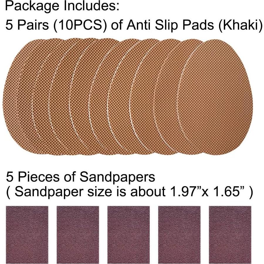 Almohadillas Antideslizantes Unikstep 5 Pares Goma Caqui