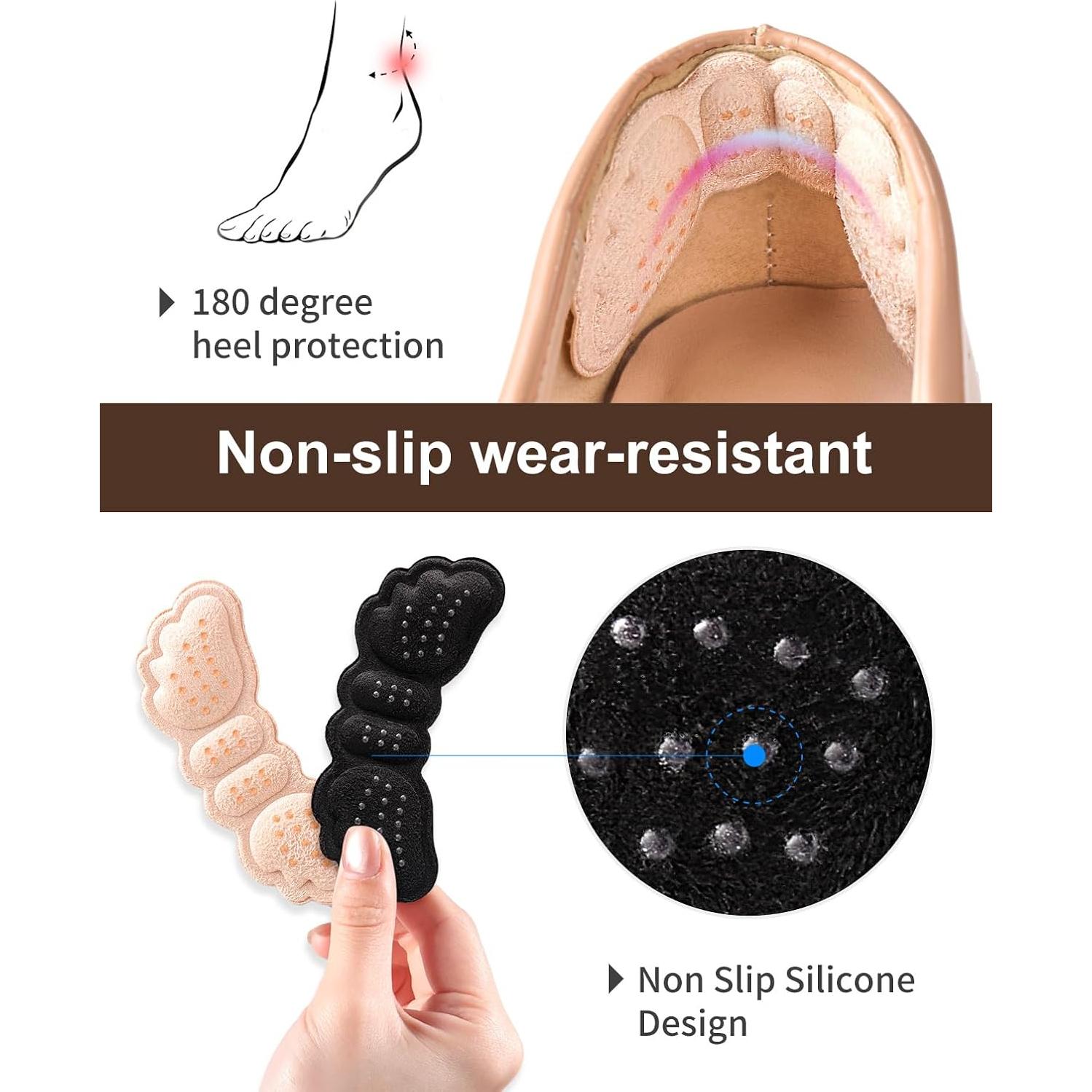 6 Pares Almohadillas para Talones EIRMAT - Alivio Dolor y Antideslizante