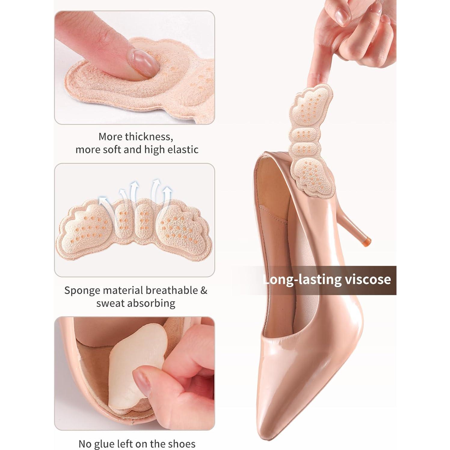 6 Pares Almohadillas para Talones EIRMAT - Alivio Dolor y Antideslizante